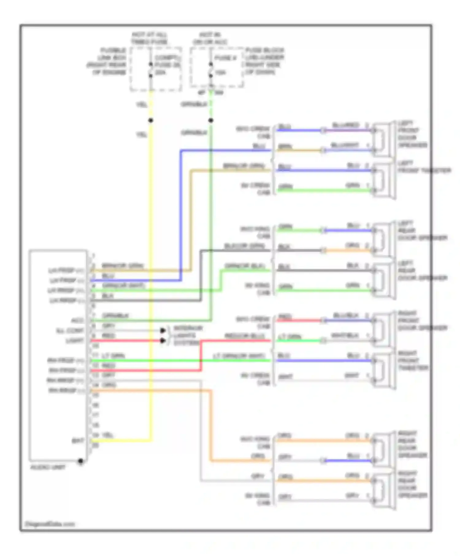 Frontier Nissan D40 (2004-2010): Base radio circuit