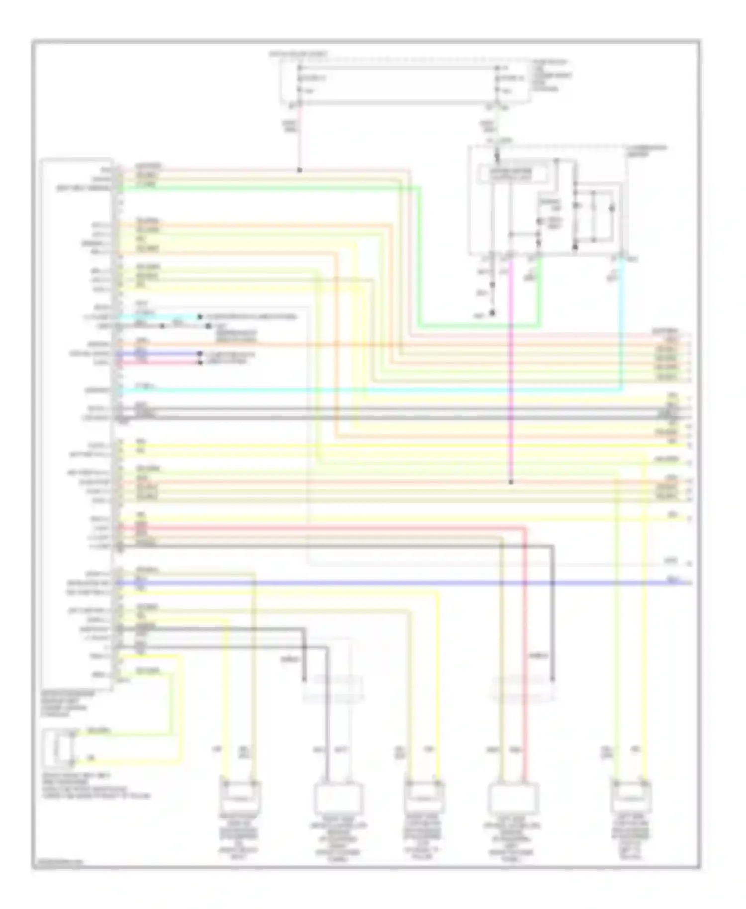 Frontier Nissan D40 (2004-2010): Supplemental restraints circuit (1 of 2)