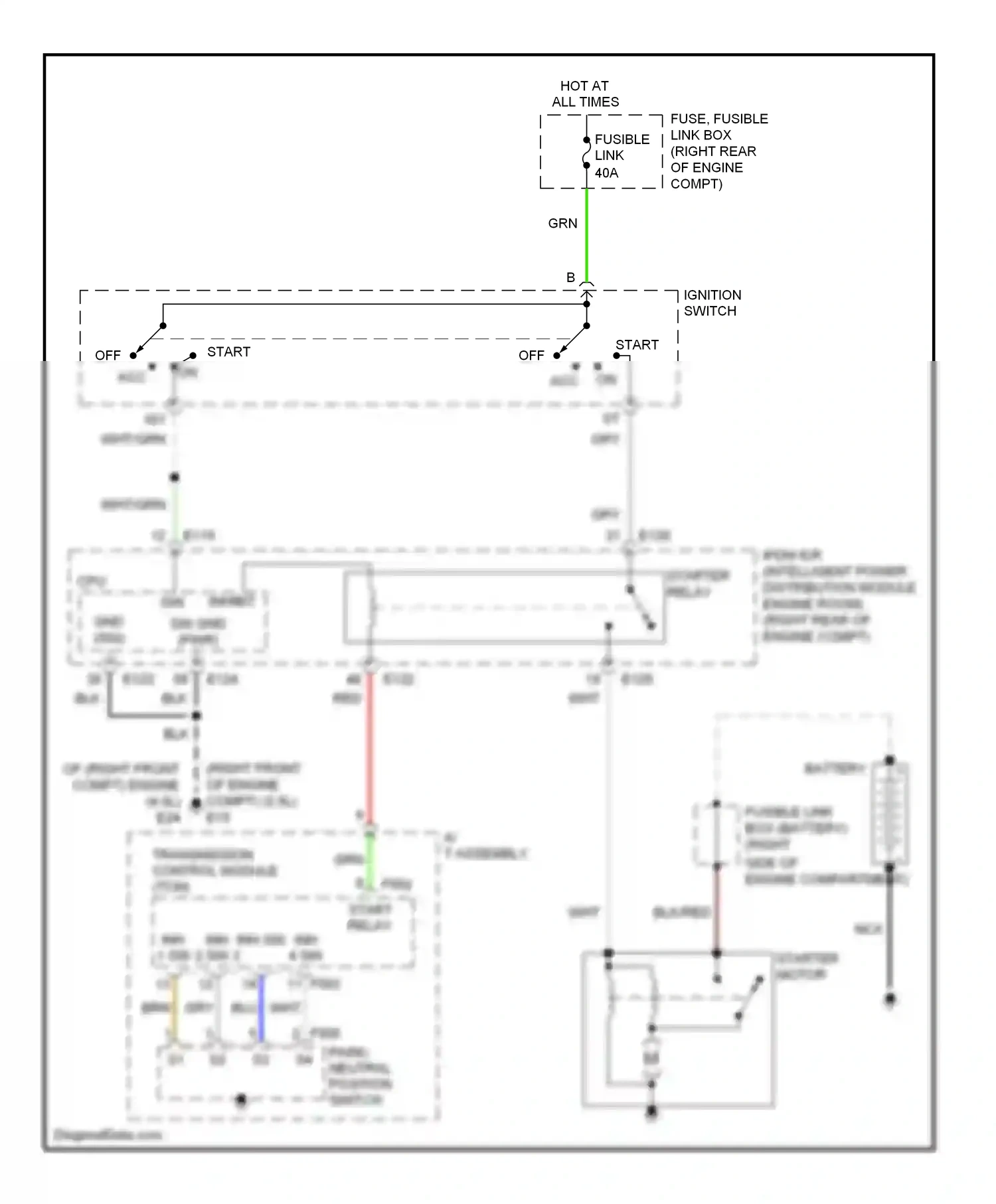 Wiring diagram a/t assembly for Nissan Frontier D40 (2004-2010) (4 of 4)
