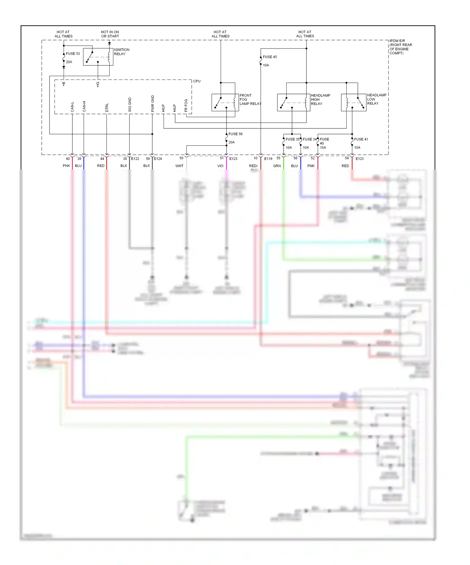 Wiring diagram can l for Nissan Frontier D40 (2004-2010) (1 of 4)