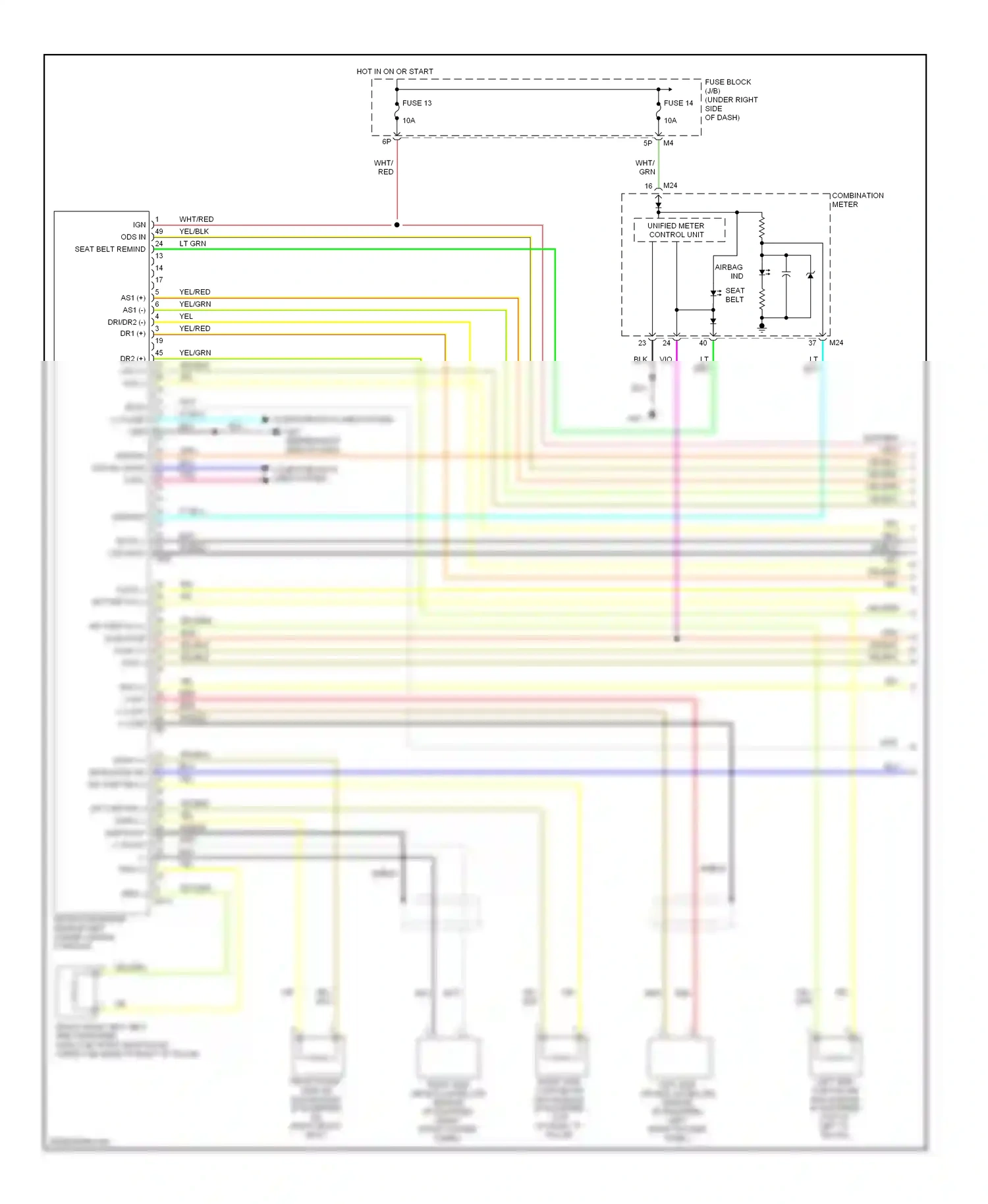 Wiring diagram combination meter for Nissan Frontier D40 (2004-2010) (20 of 25)