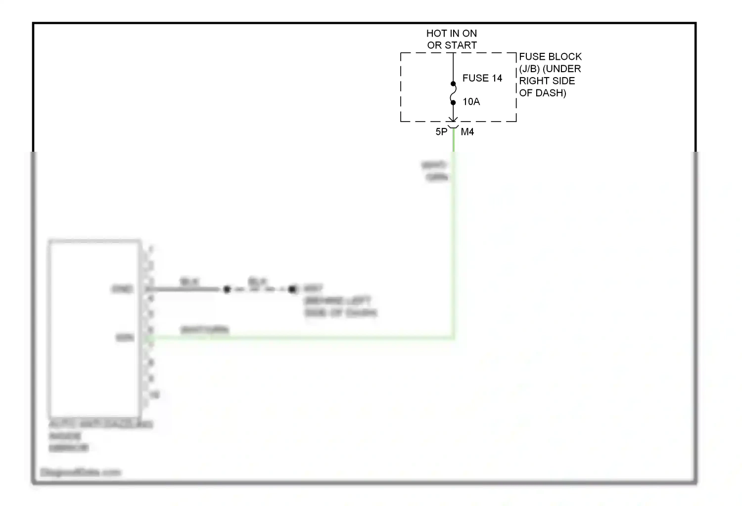 Wiring diagram fuse 14 for Nissan Frontier D40 (2004-2010) (3 of 14)