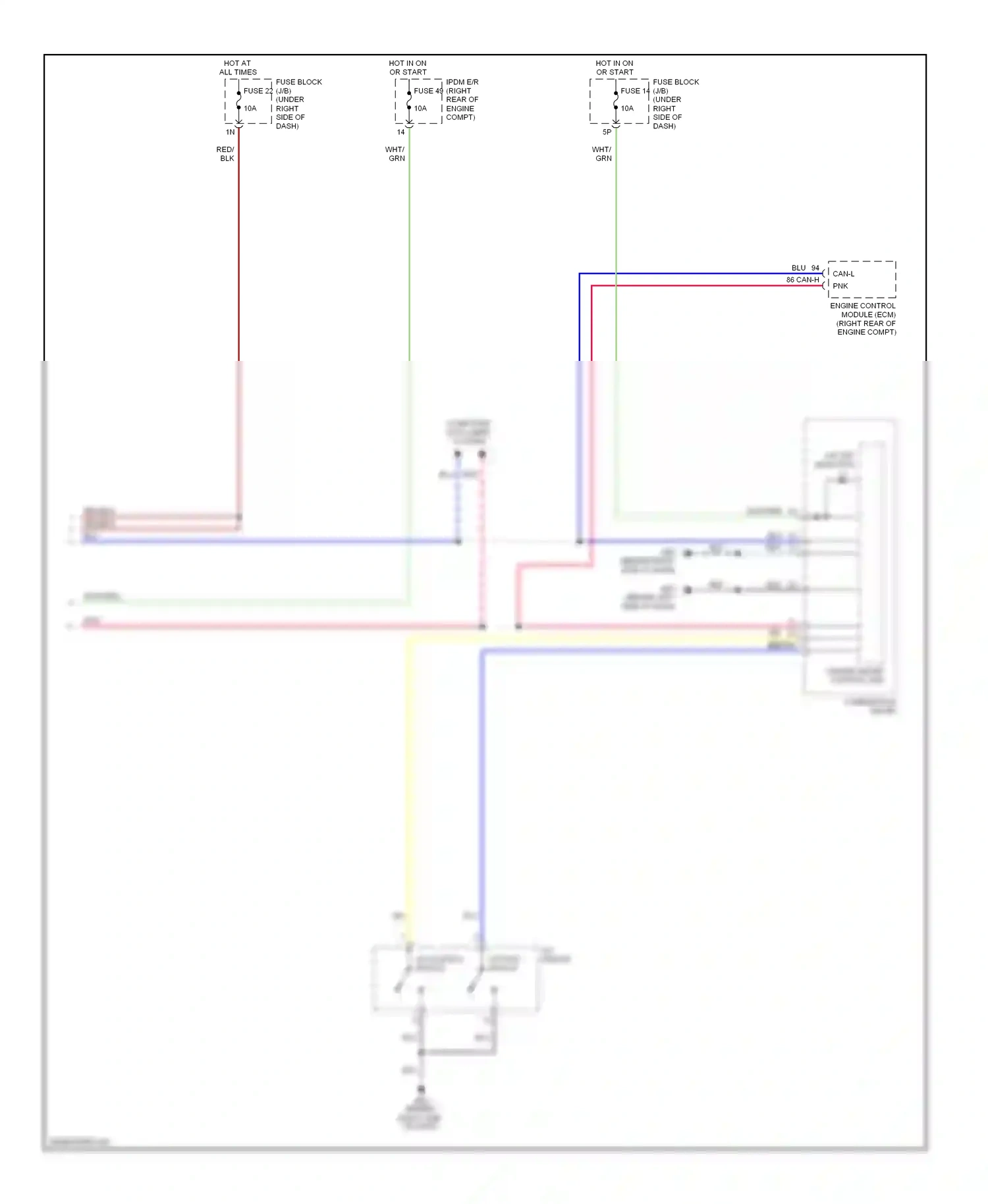 Wiring diagram fuse 49 for Nissan Frontier D40 (2004-2010) (1 of 1)