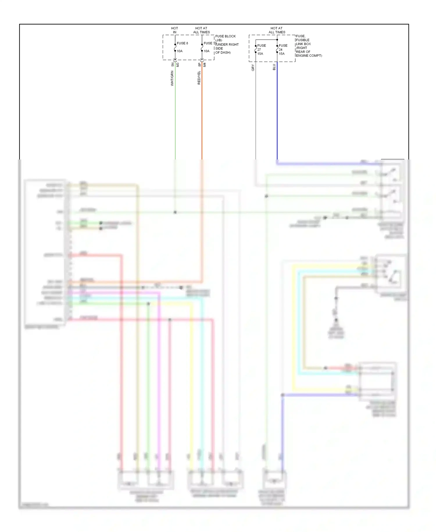 Wiring diagram fuse 8 for Nissan Frontier D40 (2004-2010) (1 of 3)