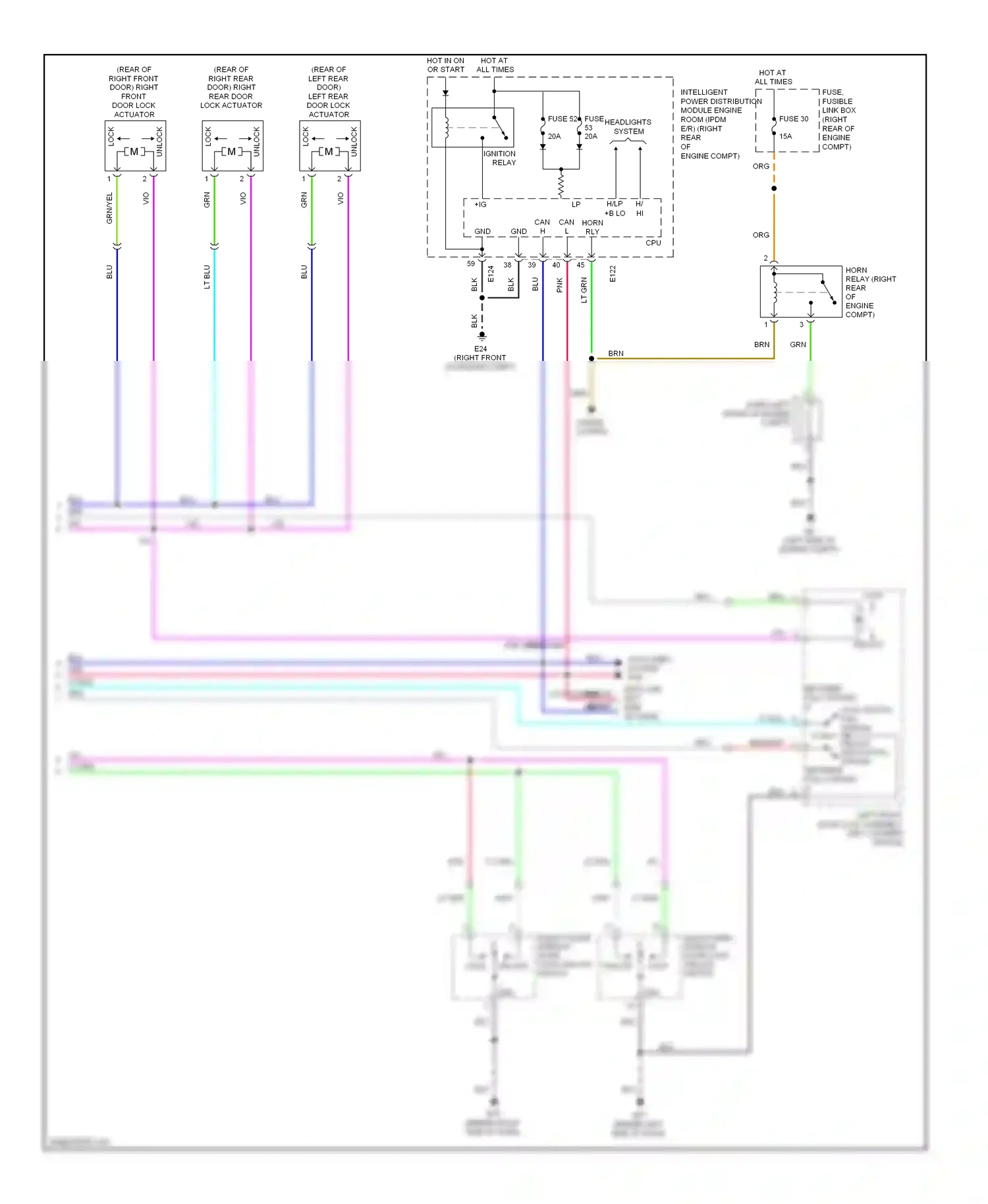 Wiring diagram +ig for Nissan Frontier D40 (2004-2010) (1 of 7)