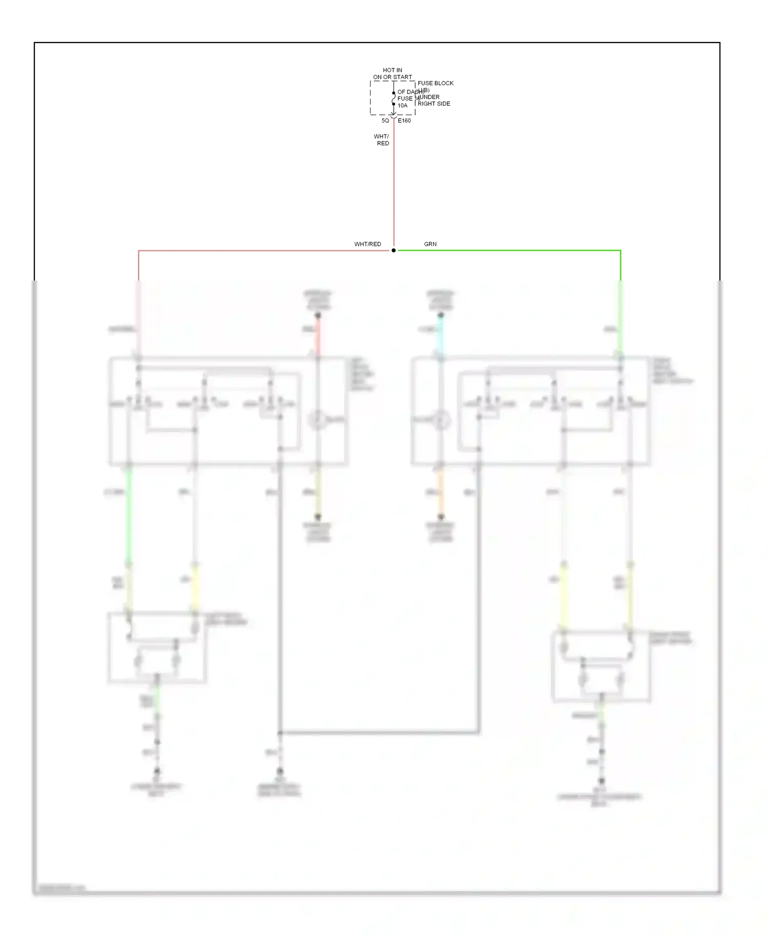 Wiring diagram left front heated seat switch for Nissan Frontier D40 (2004-2010) (1 of 1)
