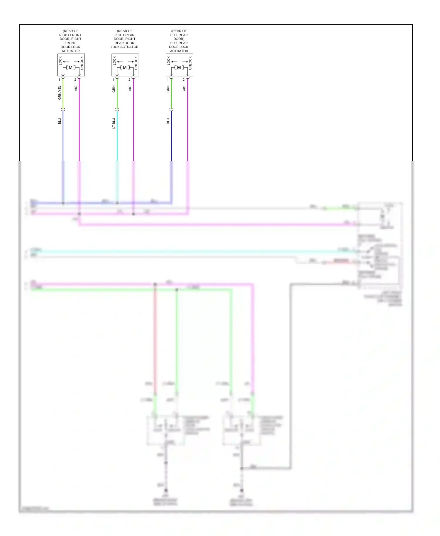 Wiring diagram lock switch full stroke for Nissan Frontier D40 (2004-2010) (1 of 4)