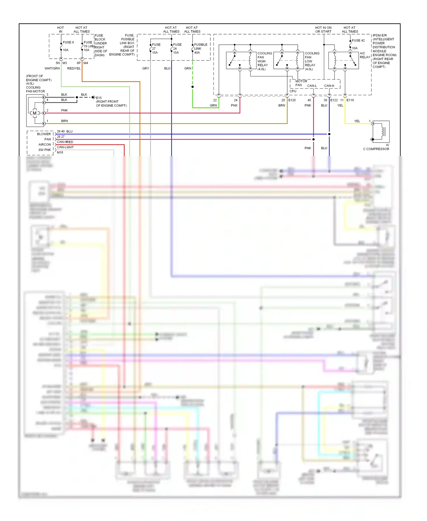 Wiring diagram red for Nissan Frontier D40 (2004-2010) (10 of 60)