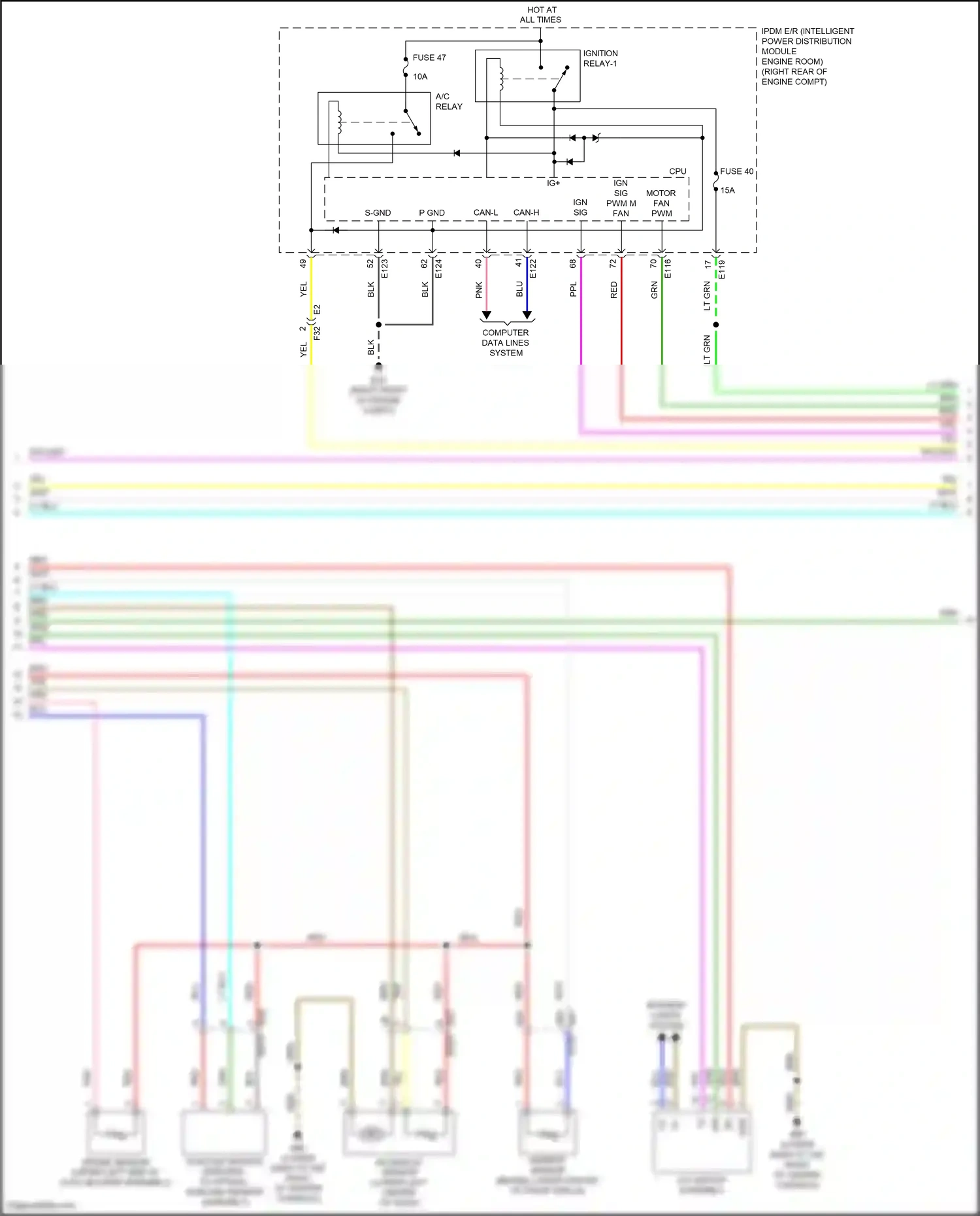 Car Wiring Diagrams for Frontier Nissan D41 (2021-2024): Automatic a/c circuit (2 of 3)