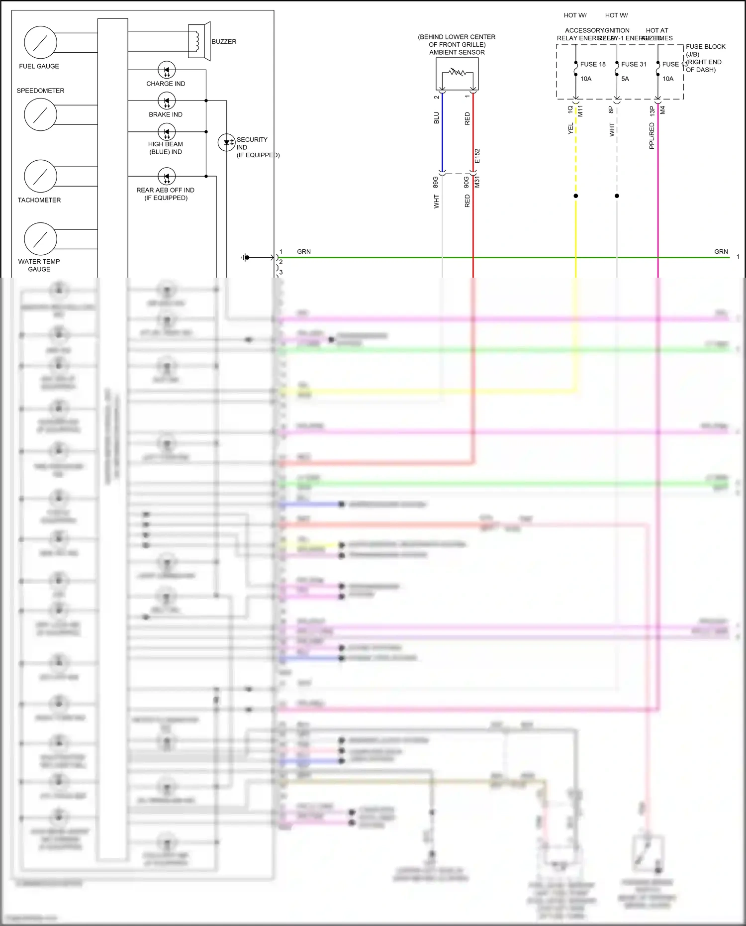 Wiring diagram ambient sensor for Nissan Frontier D41 (2021-2024) (2 of 3)