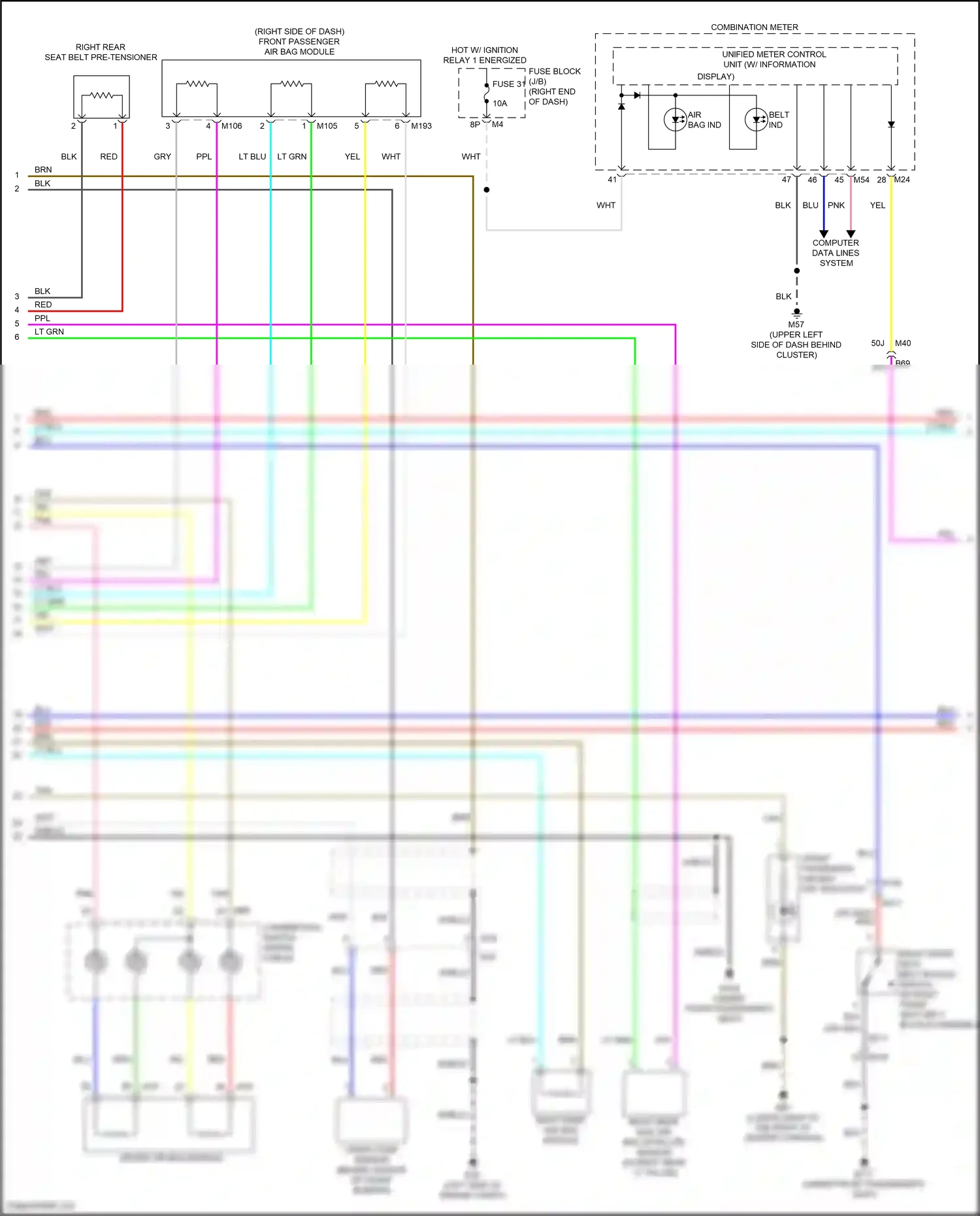 Wiring diagram combination meter for Nissan Frontier D41 (2021-2024) (30 of 34)