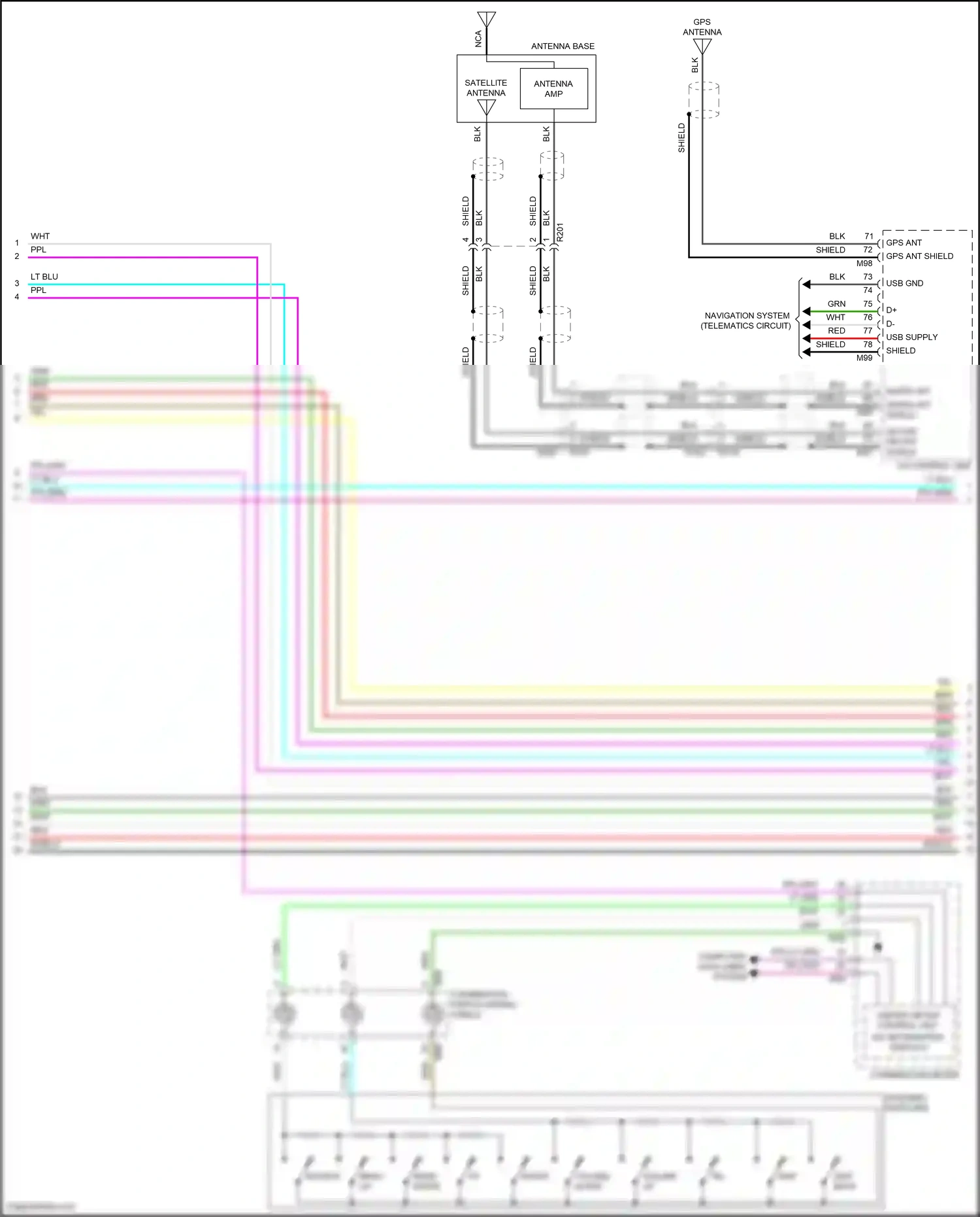 Wiring diagram combination meter for Nissan Frontier D41 (2021-2024) (9 of 34)