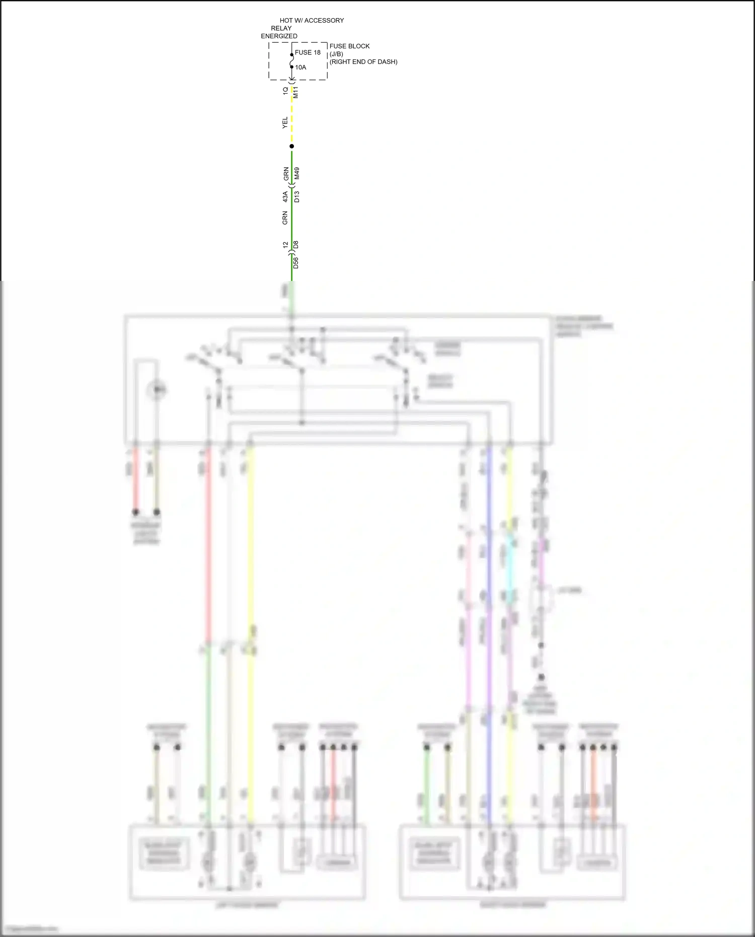 Wiring diagram defogger system for Nissan Frontier D41 (2021-2024) (2 of 2)