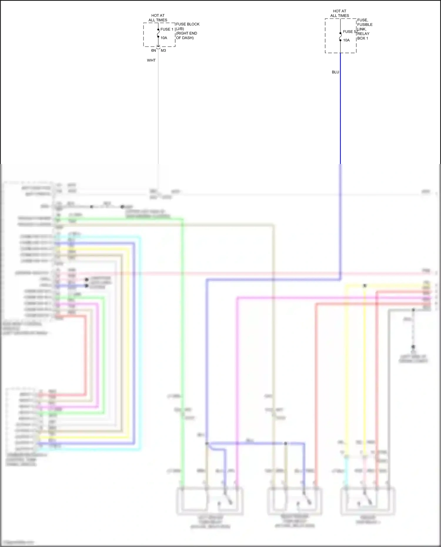 Wiring diagram fuse 57 for Nissan Frontier D41 (2021-2024) (2 of 2)