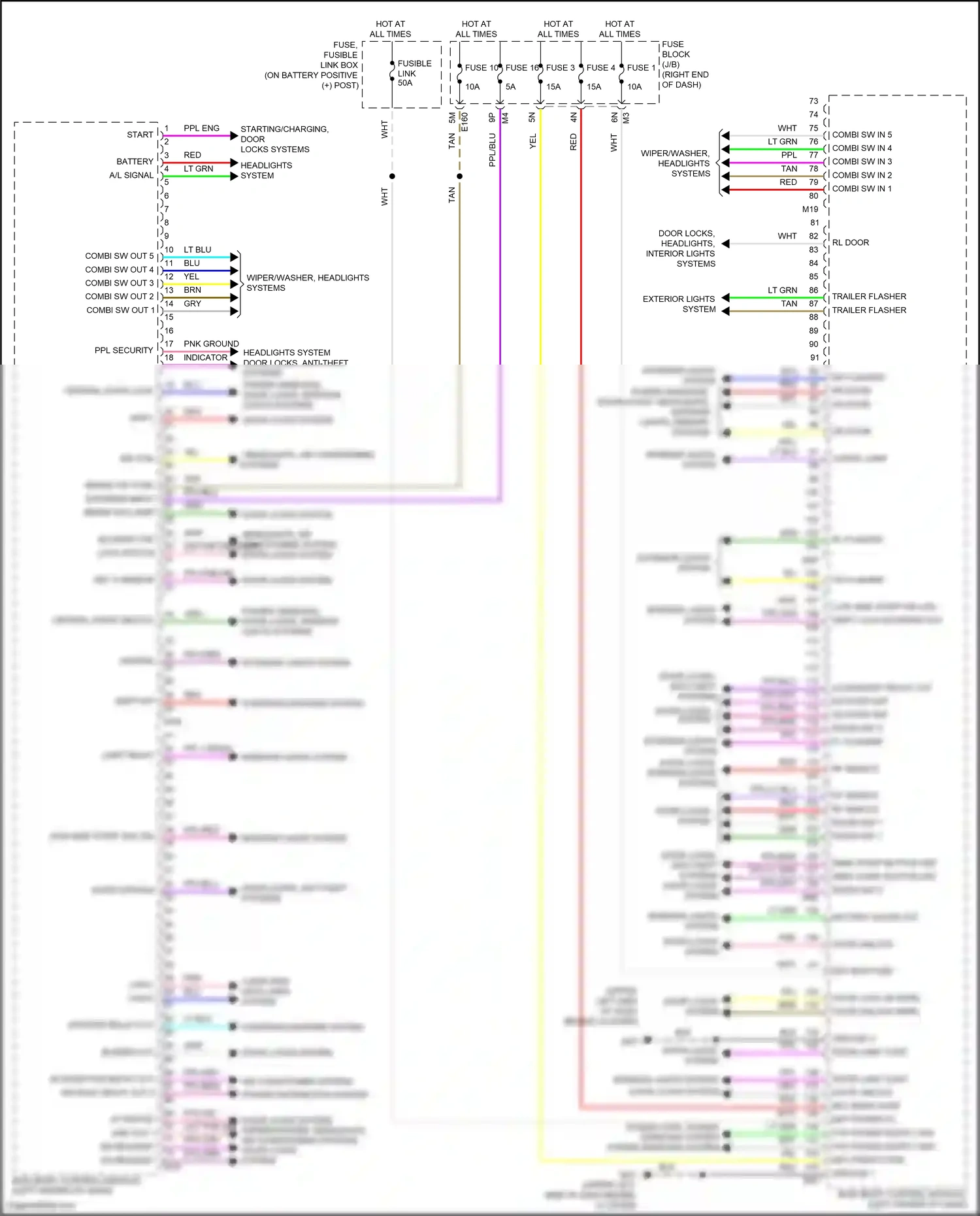 Wiring diagram interior lights system door locks system for Nissan Frontier D41 (2021-2024) (1 of 1)