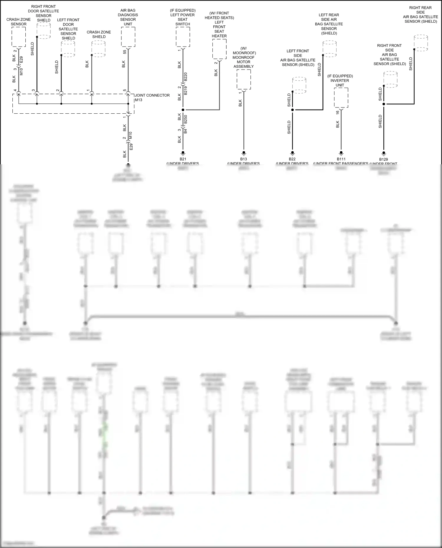 Wiring diagram left front combination lamp for Nissan Frontier D41 (2021-2024) (2 of 5)