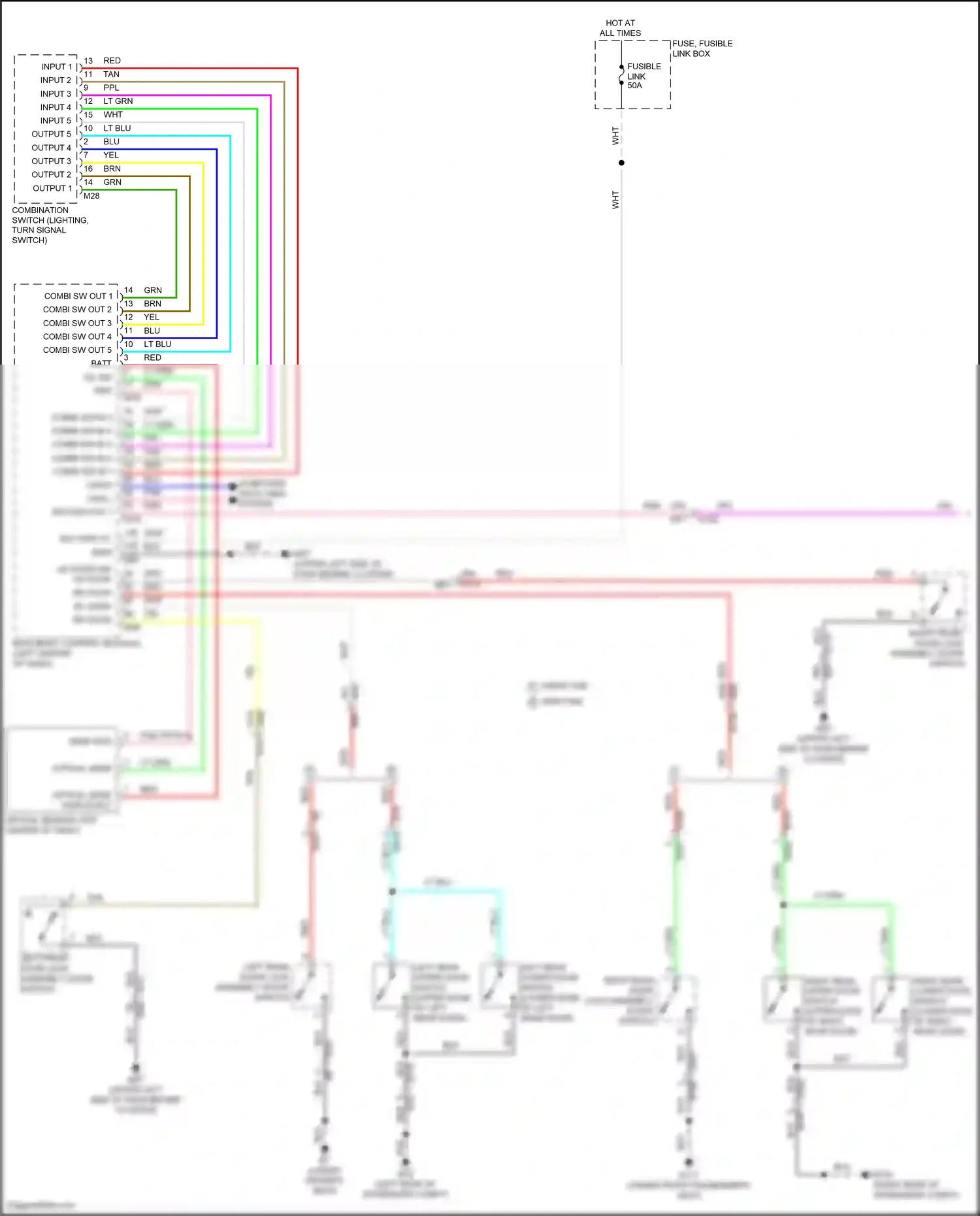 Wiring diagram output 1 for Nissan Frontier D41 (2021-2024) (3 of 6)