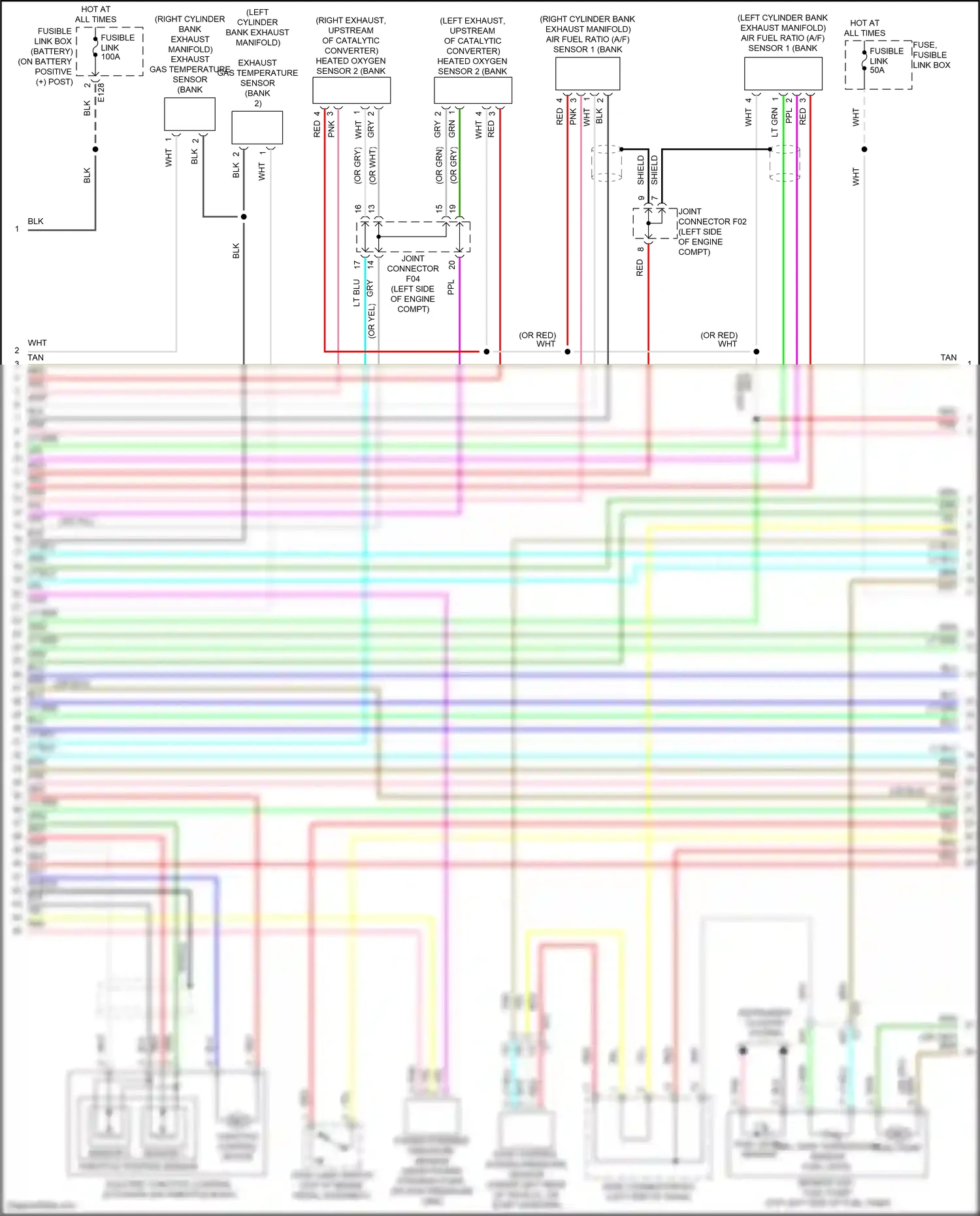 Wiring diagram sensor 2 for Nissan Frontier D41 (2021-2024) (2 of 3)