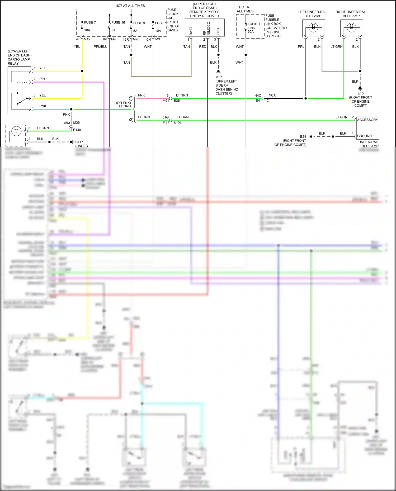 Wiring diagram shorting input for Nissan Frontier D41 (2021-2024) (2 of 4)
