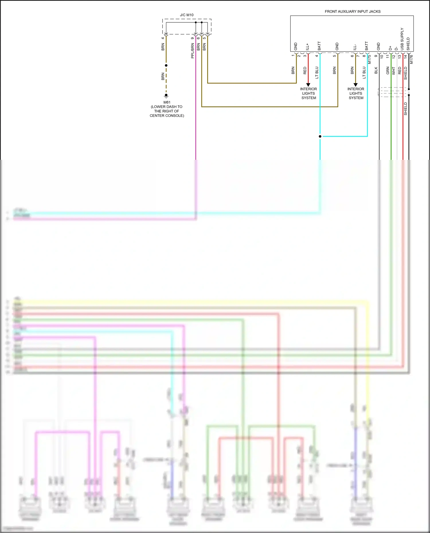 Wiring diagram usb supply for Nissan Frontier D41 (2021-2024) (4 of 12)