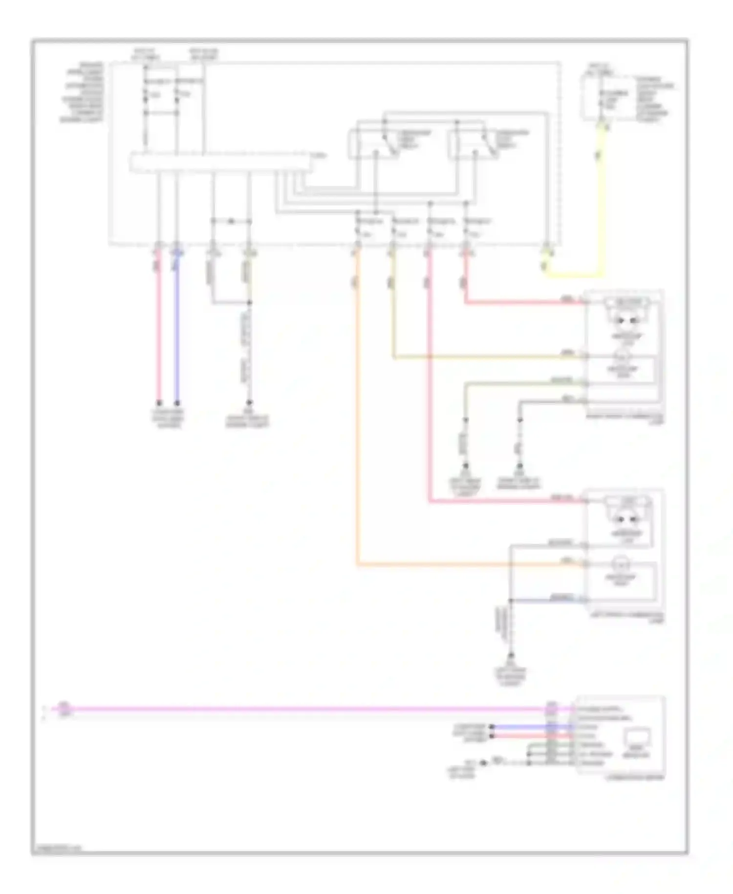 GT-R Nissan I facelift (2010-2014): Headlights circuit, without drl (2 of 2)