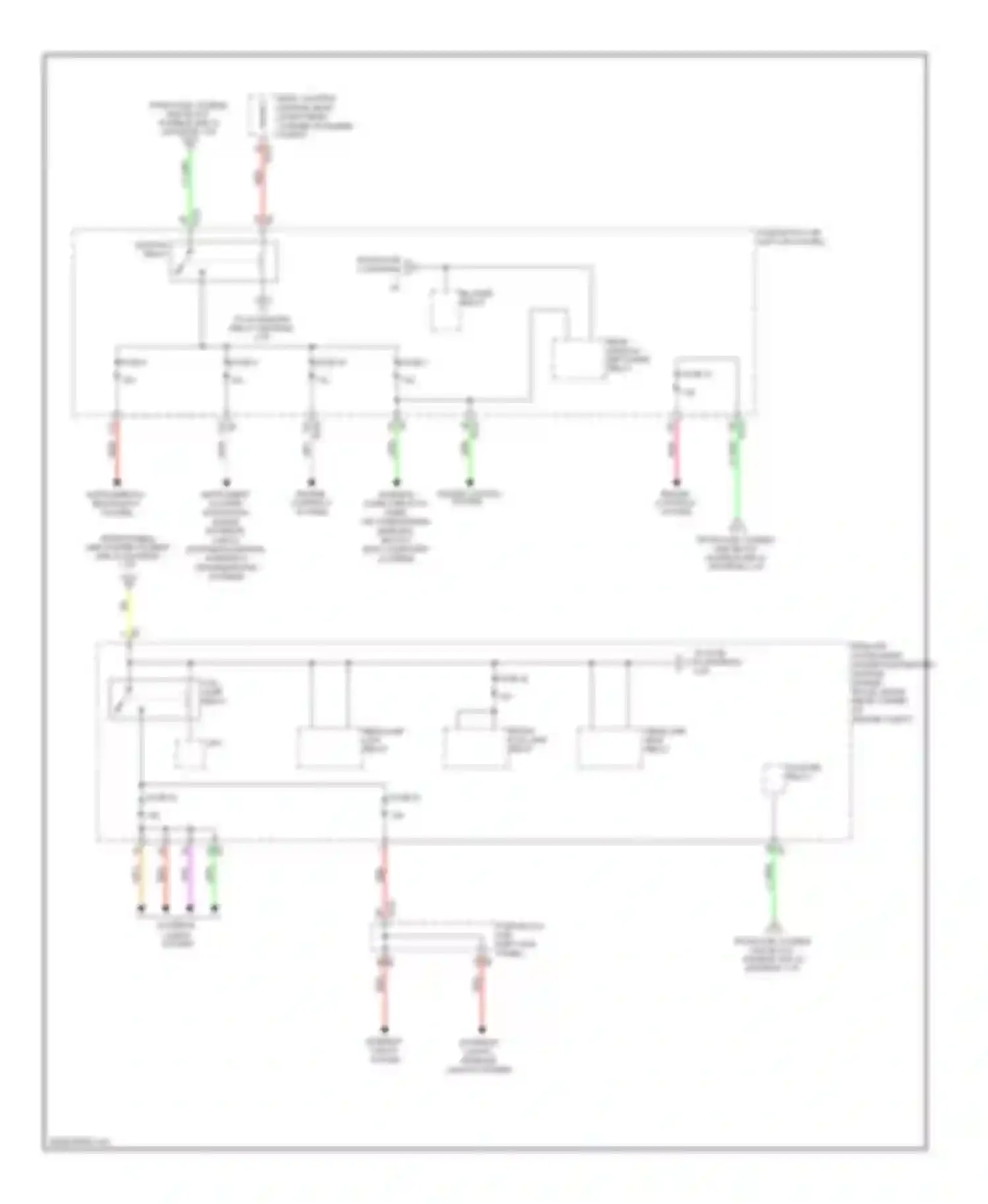 GT-R Nissan I facelift (2010-2014): Power distribution circuit (2 of 3)