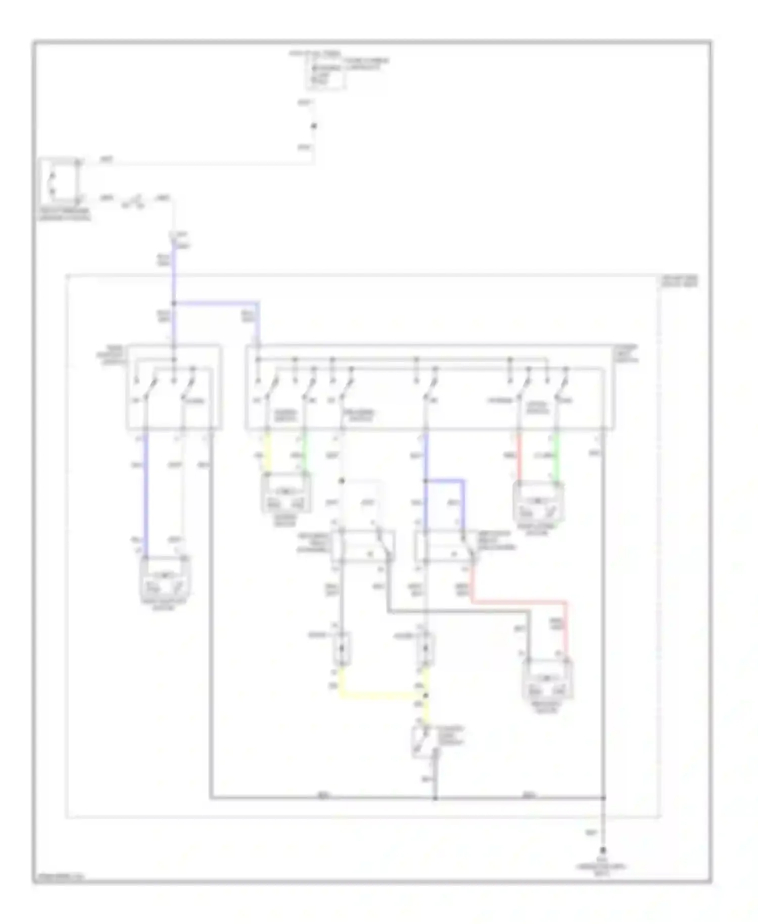 GT-R Nissan I facelift (2010-2014): Driver power seat circuit