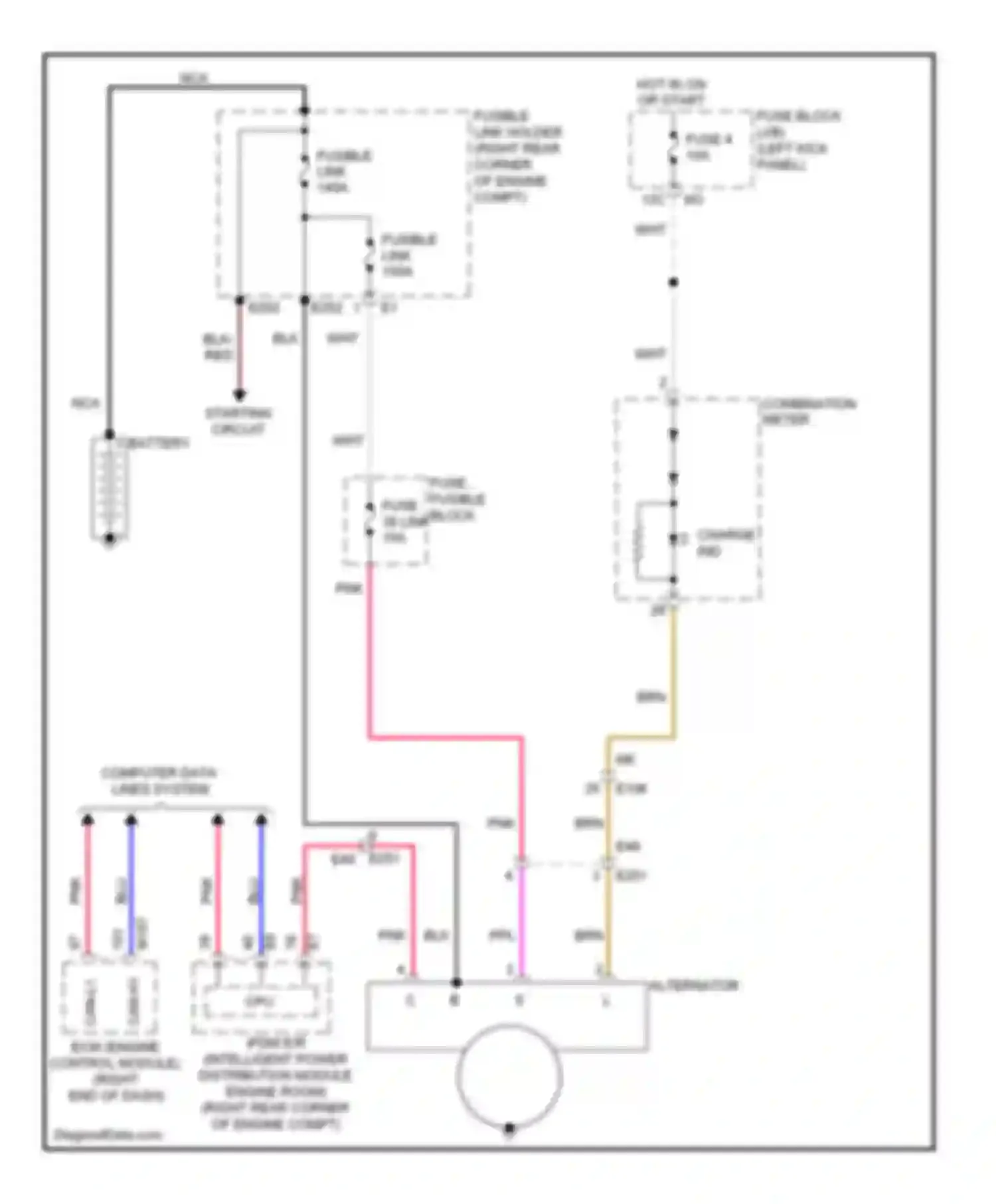 GT-R Nissan I facelift (2010-2014): Charging circuit