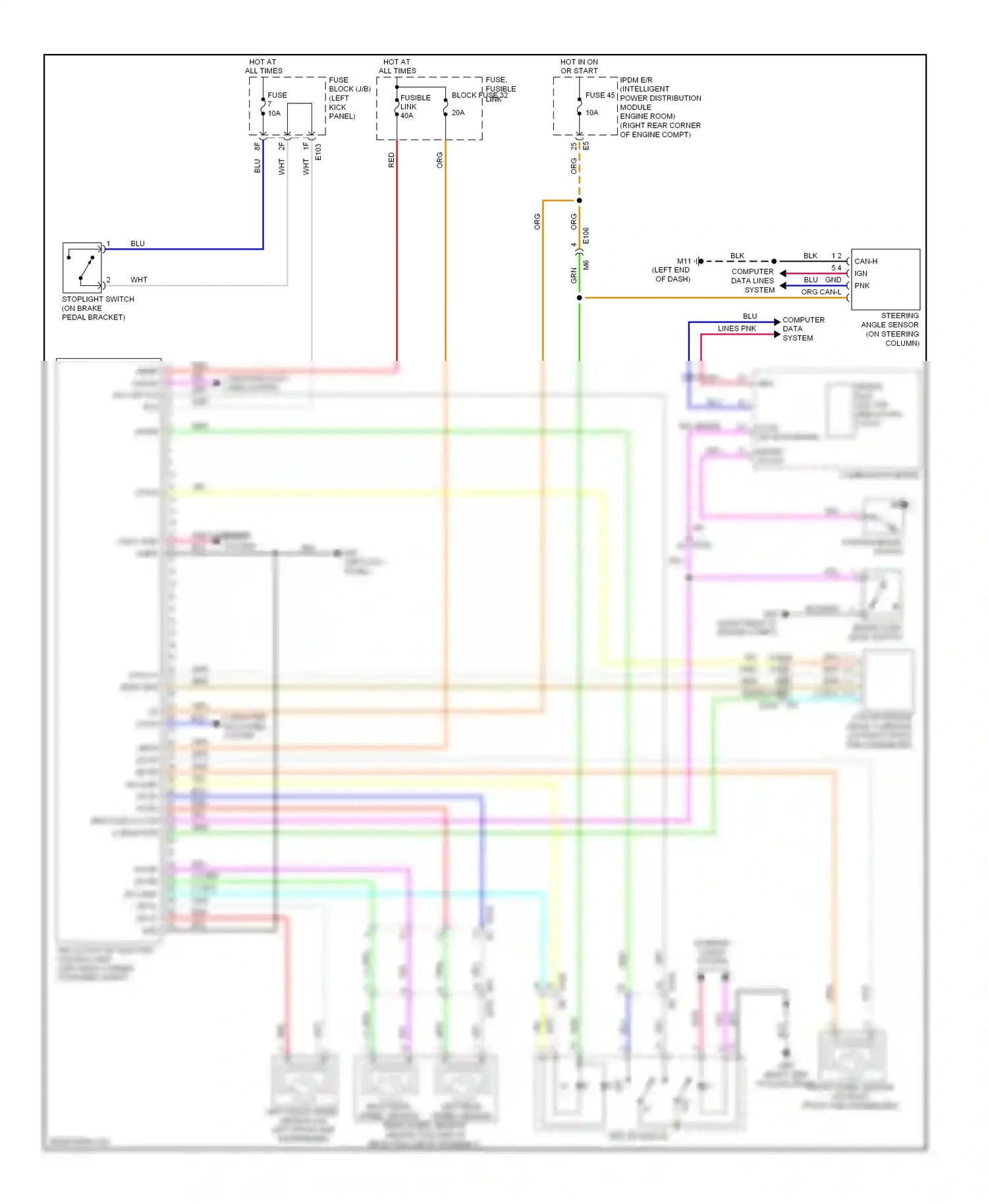 Wiring diagram computer data lines pnk system for Nissan GT-R I facelift (2010-2014) (1 of 2)