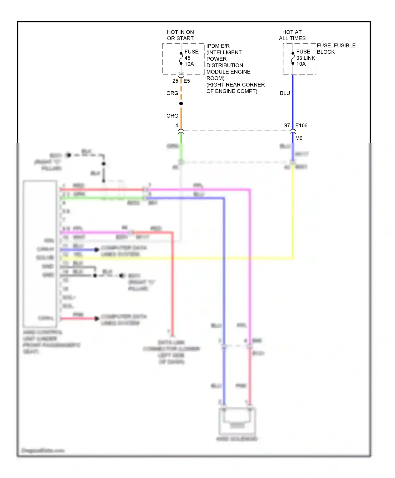 Wiring diagram computer data lines system for Nissan GT-R I facelift (2010-2014) (33 of 42)