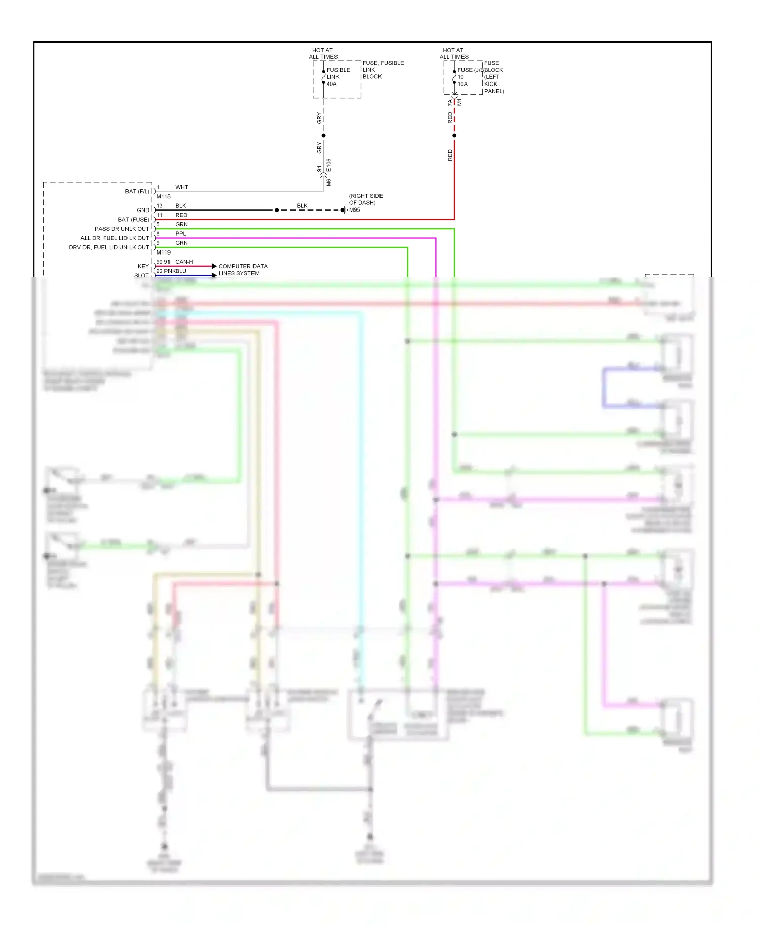 Wiring diagram computer data lines system for Nissan GT-R I facelift (2010-2014) (5 of 42)