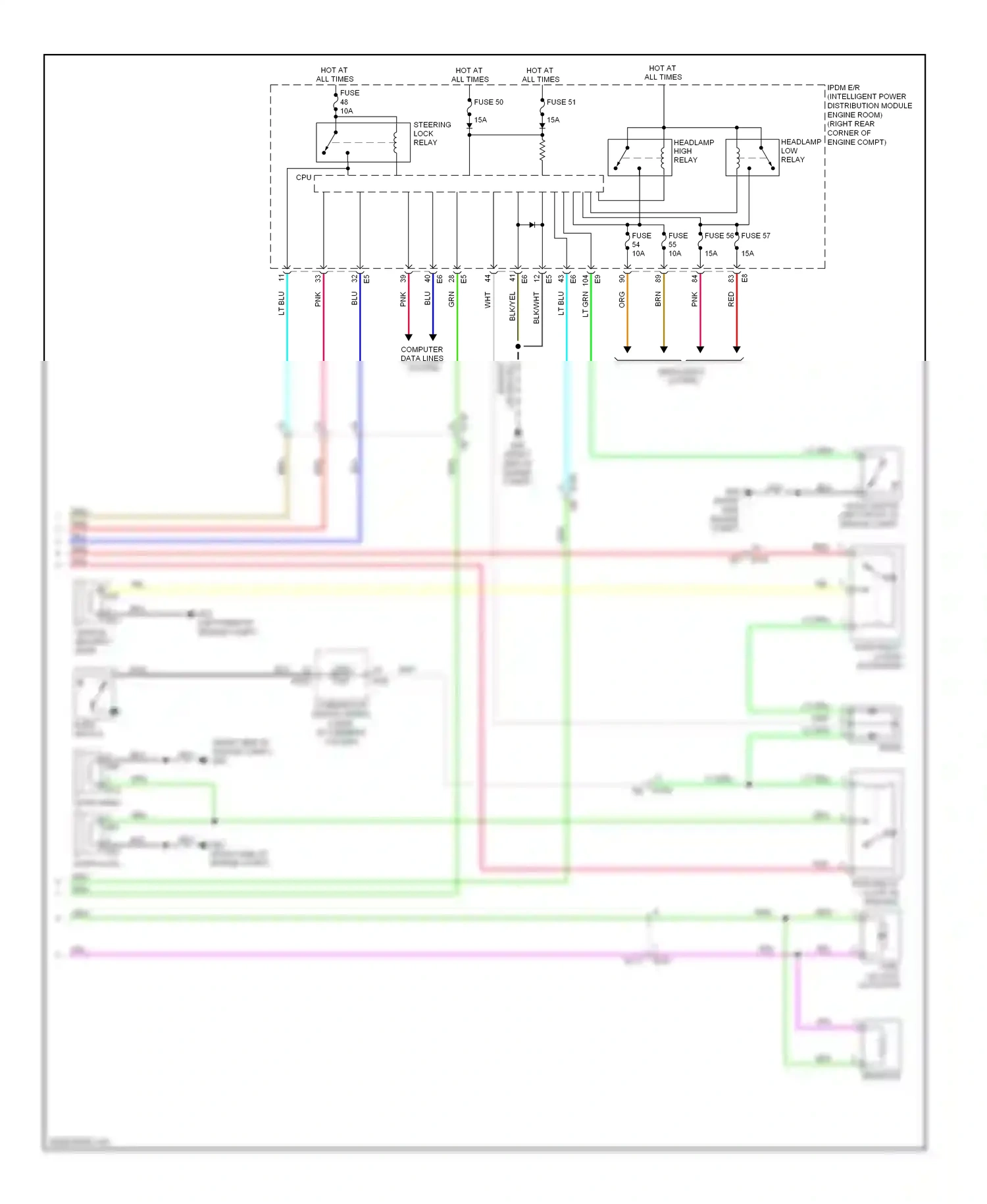 Wiring diagram computer data lines system for Nissan GT-R I facelift (2010-2014) (4 of 42)