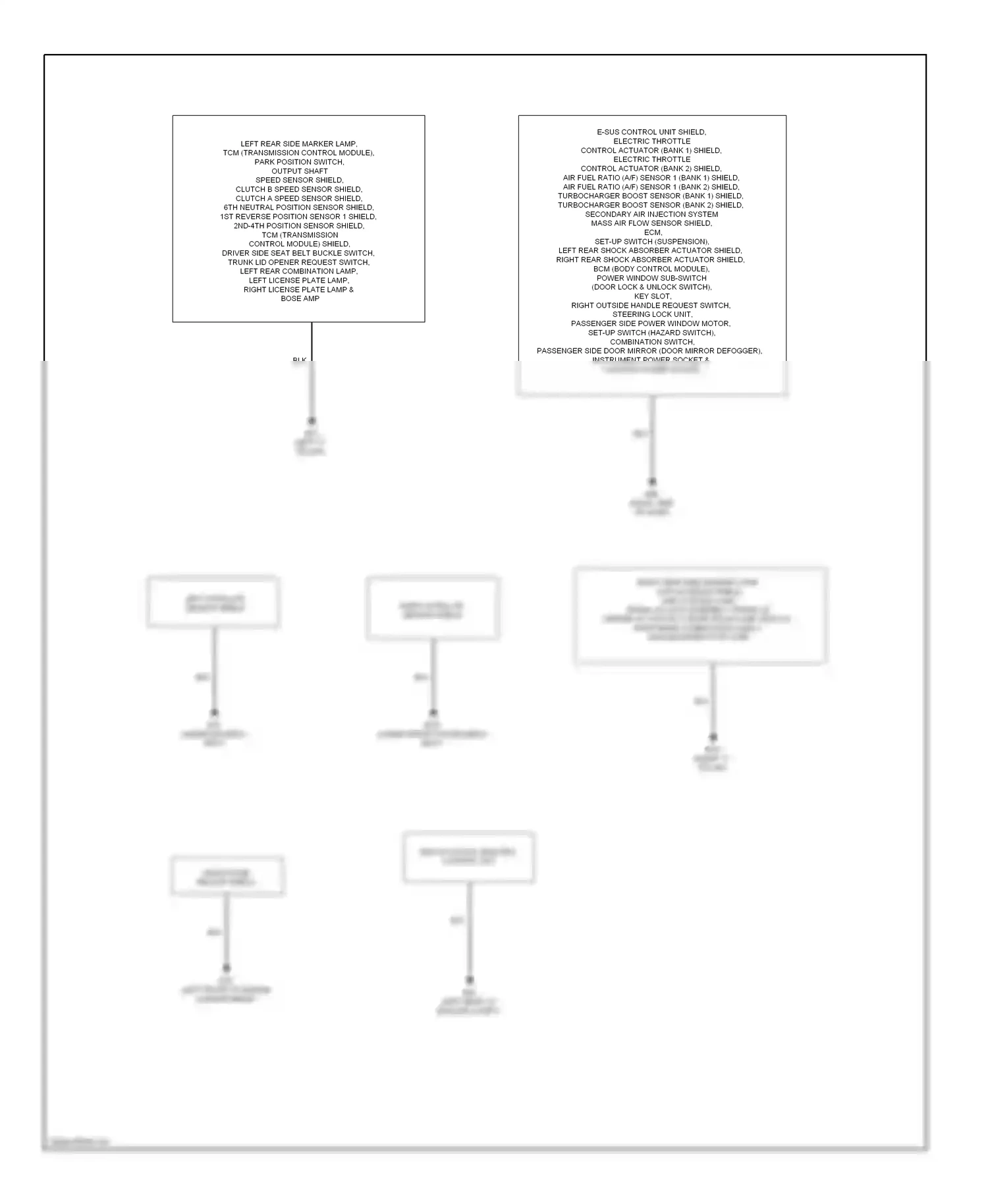 Wiring diagram crash zone sensor shield for Nissan GT-R I facelift (2010-2014) (1 of 1)