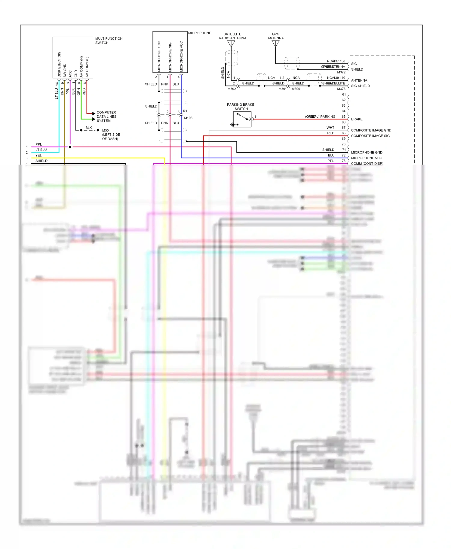 Wiring diagram disk eject sig for Nissan GT-R I facelift (2010-2014) (3 of 6)