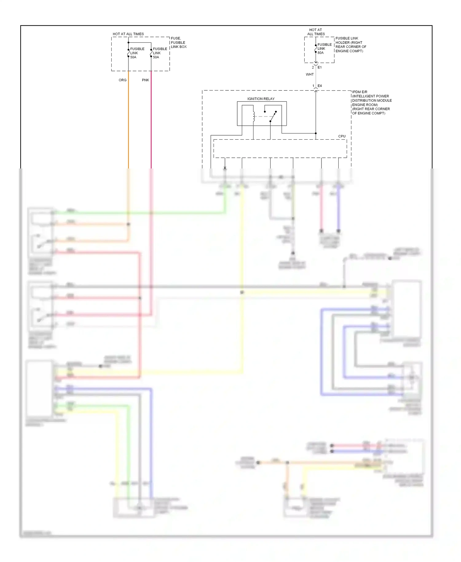 Wiring diagram engine controls system for Nissan GT-R I facelift (2010-2014) (2 of 5)