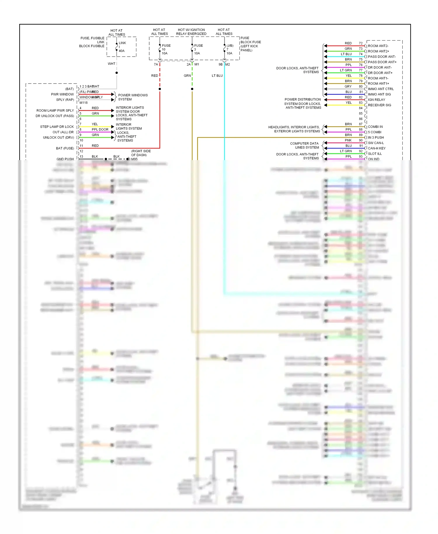 Wiring diagram push button ignition switch for Nissan GT-R I facelift (2010-2014) (2 of 9)
