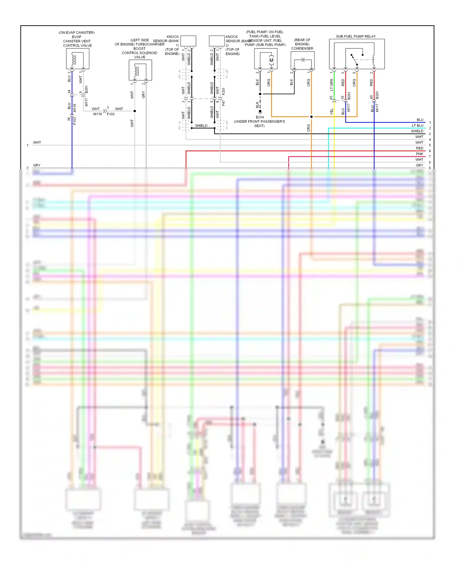 Wiring diagram sensor 2 for Nissan GT-R I facelift (2010-2014) (3 of 3)