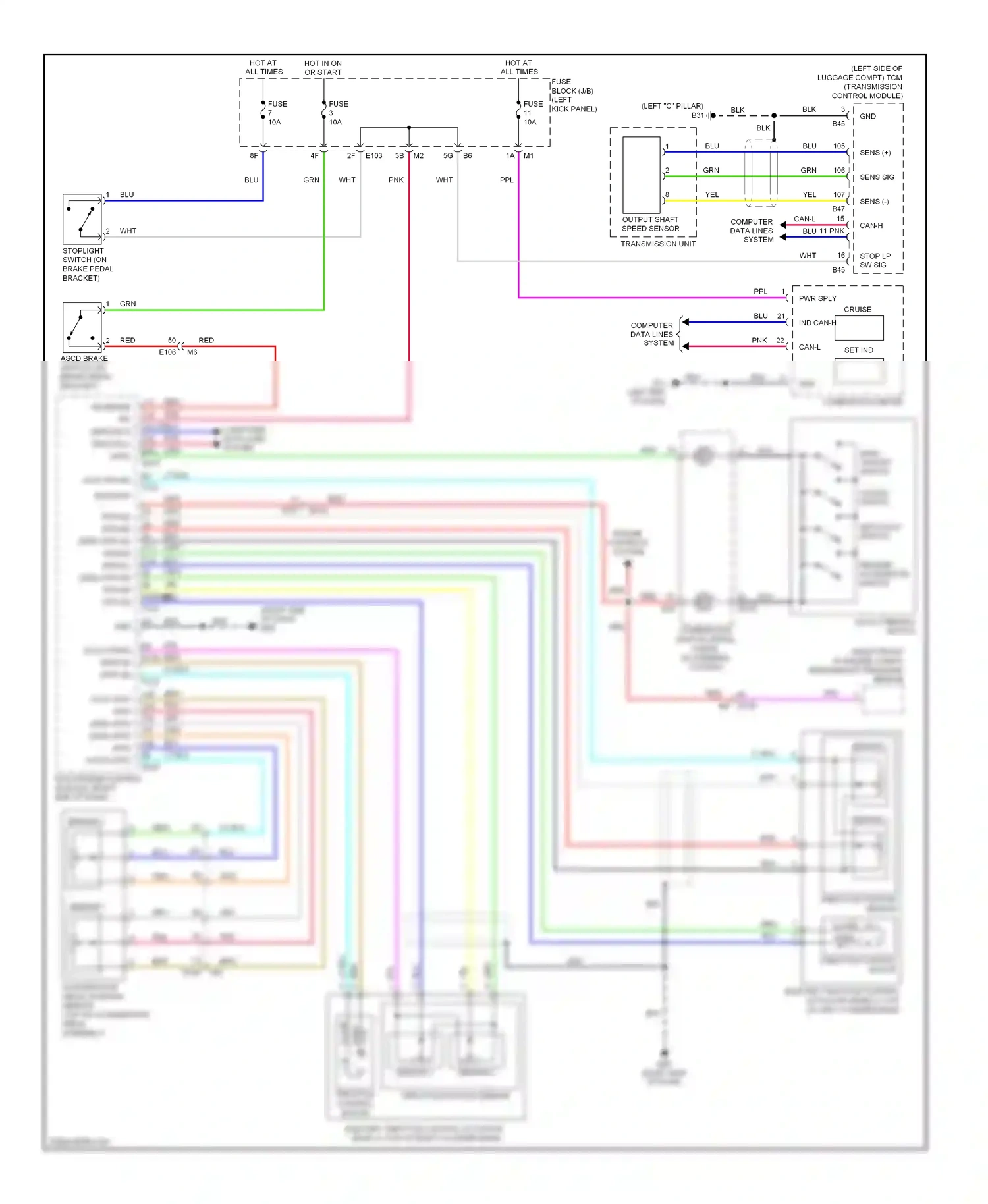 Wiring diagram sensor 2 for Nissan GT-R I facelift (2010-2014) (1 of 3)