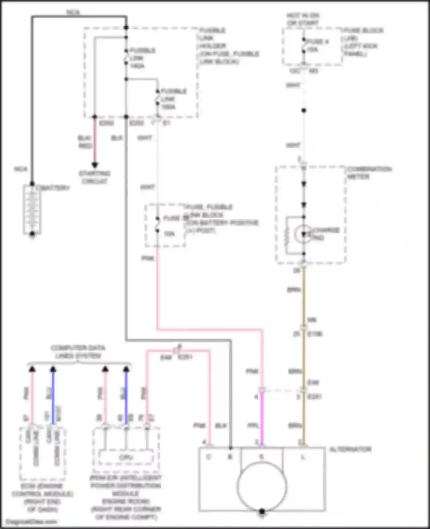 GT-R Nissan I facelift 2 (2014-2016): Charging circuit