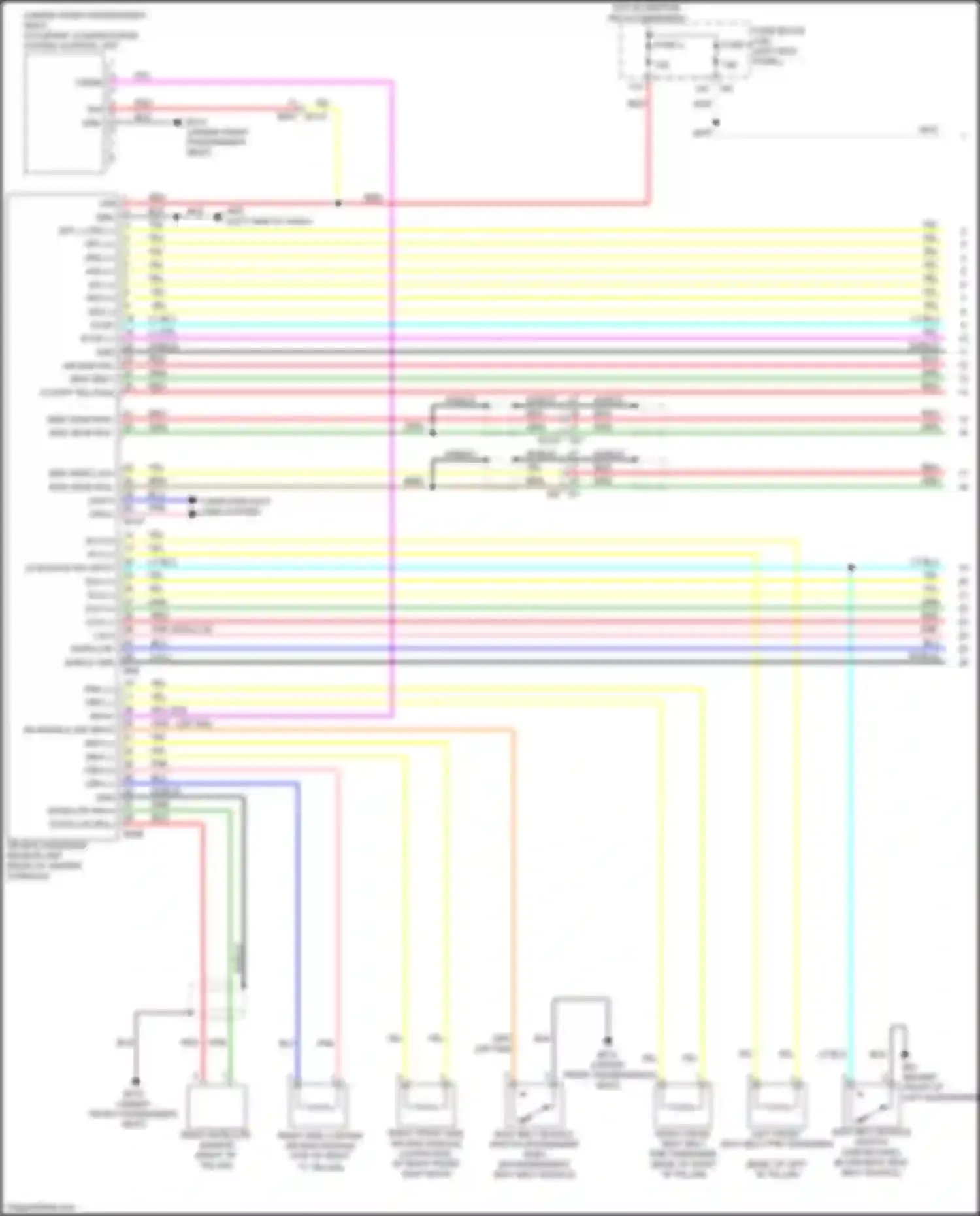 GT-R Nissan I facelift 2 (2014-2016): Supplemental restraints circuit (1 of 2)