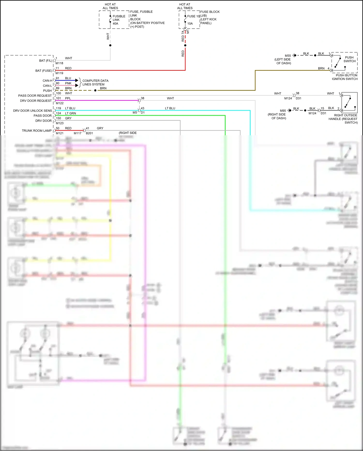 Wiring diagram computer data lines system for Nissan GT-R I facelift 2 (2014-2016) (24 of 49)