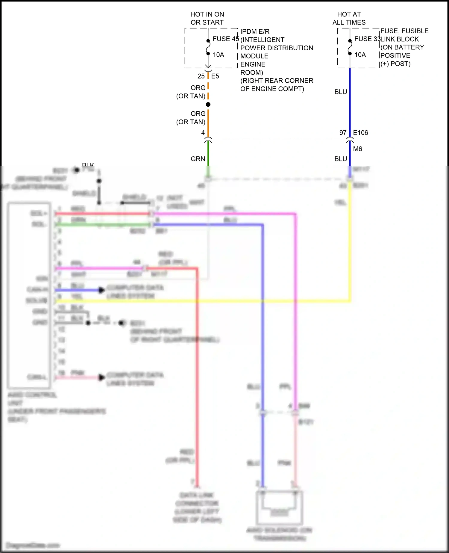 Wiring diagram computer data lines system for Nissan GT-R I facelift 2 (2014-2016) (1 of 49)