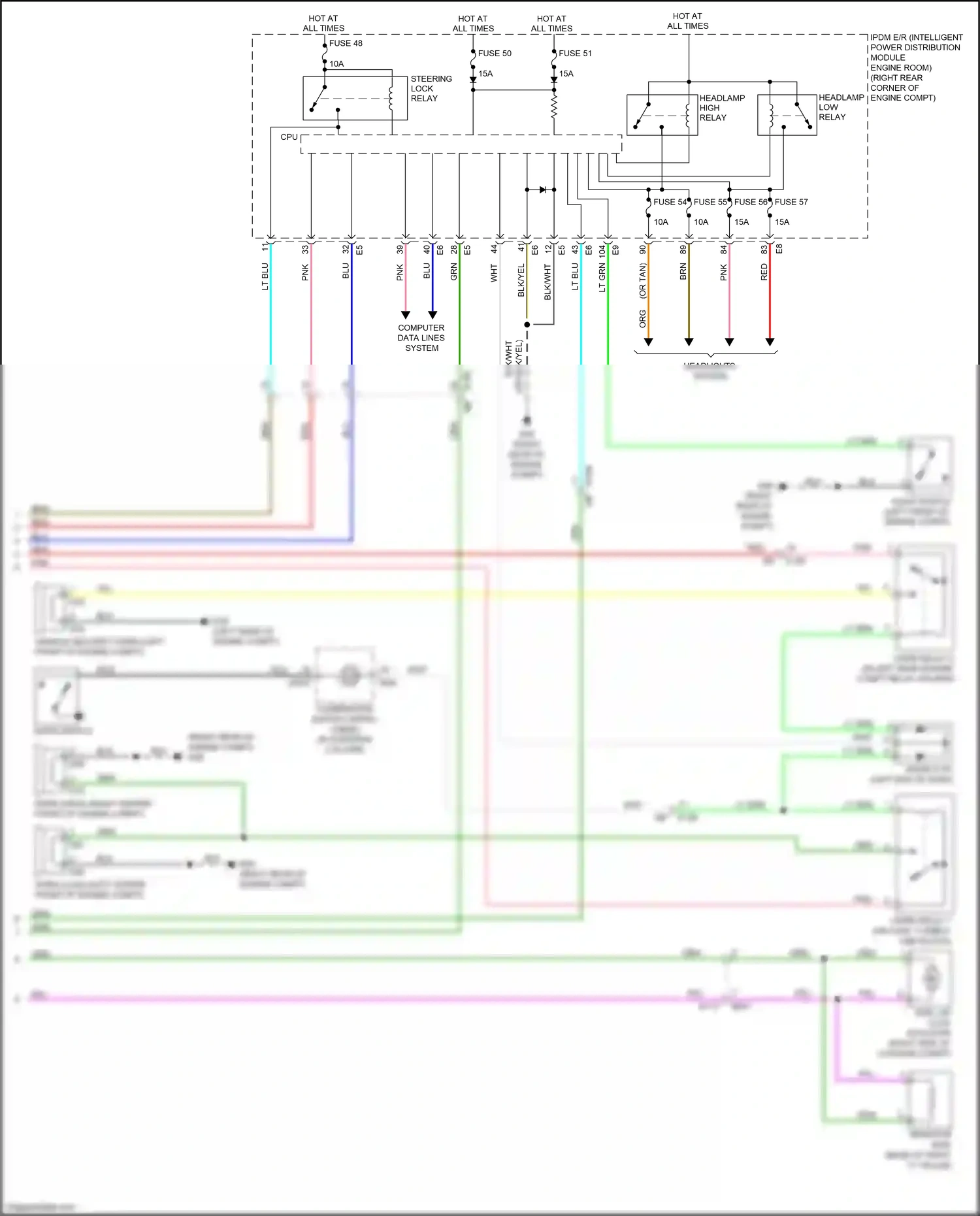Wiring diagram computer data lines system for Nissan GT-R I facelift 2 (2014-2016) (33 of 49)