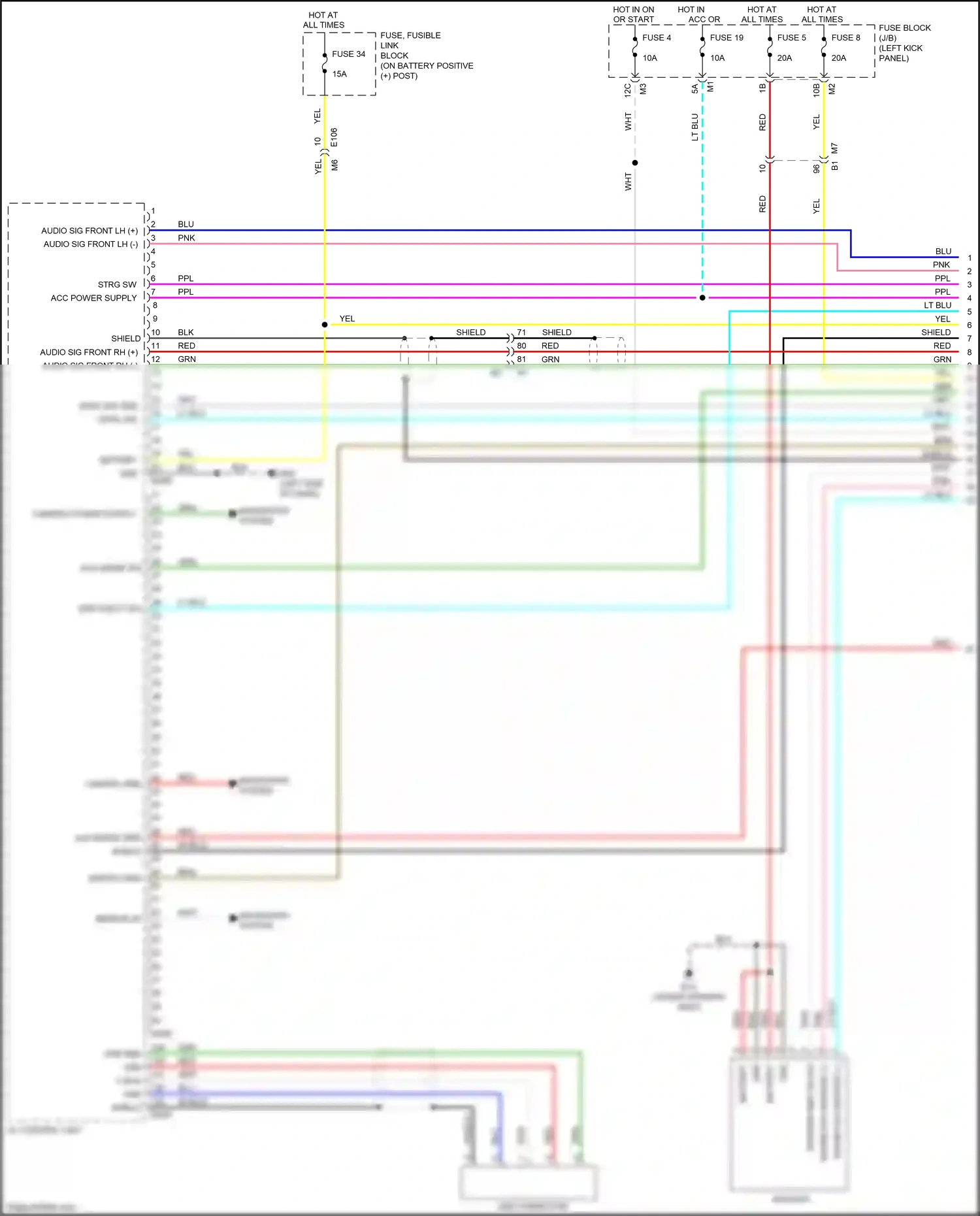Wiring diagram disk eject sig for Nissan GT-R I facelift 2 (2014-2016) (4 of 10)