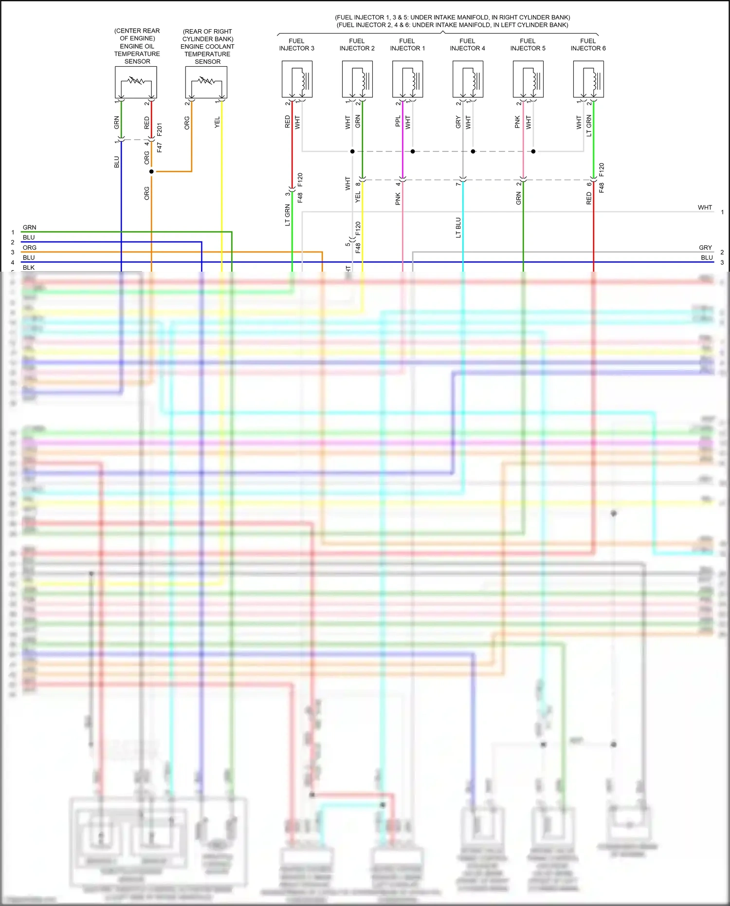 Wiring diagram engine coolant temperature sensor for Nissan GT-R I facelift 2 (2014-2016) (3 of 3)