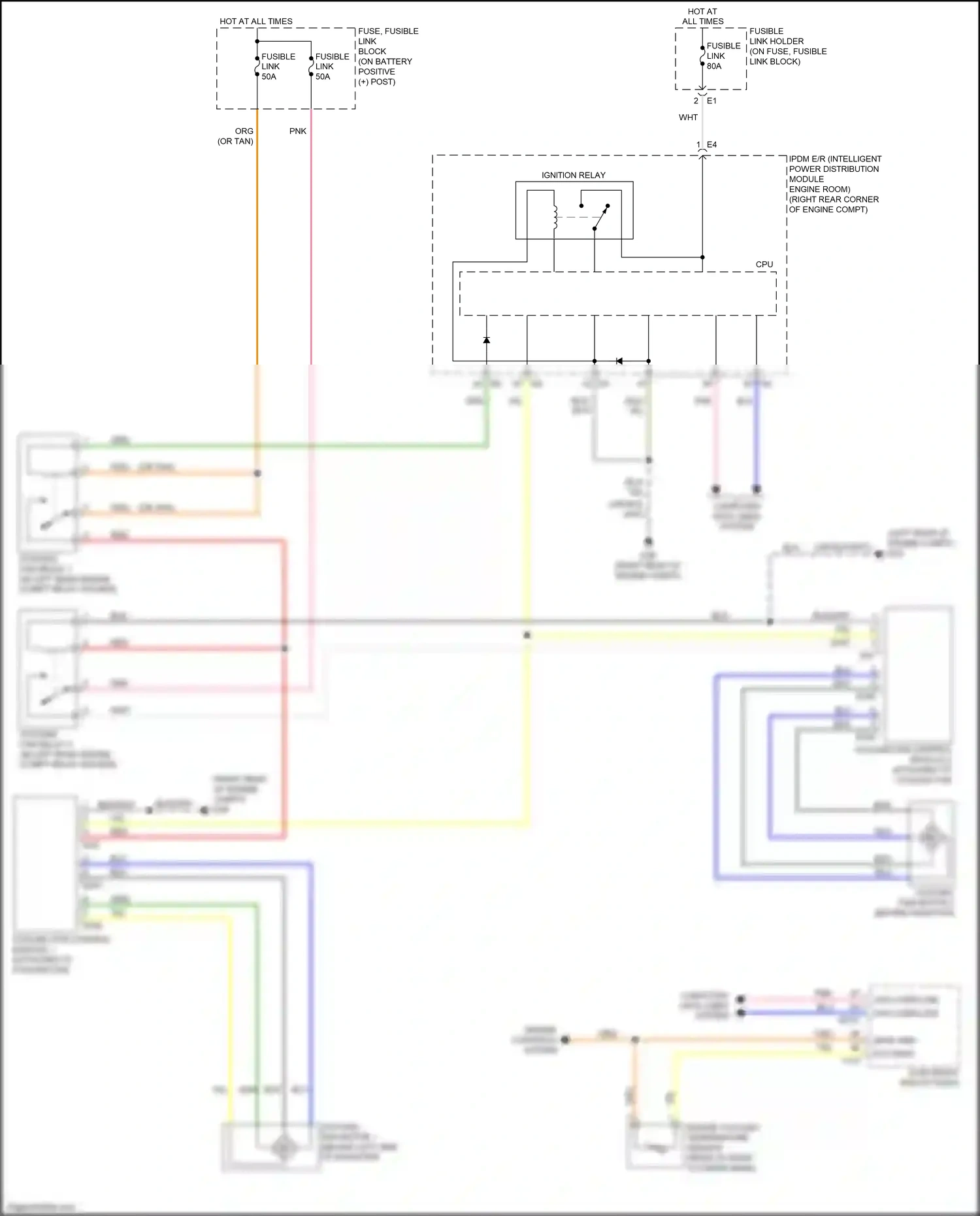 Wiring diagram engine coolant temperature sensor for Nissan GT-R I facelift 2 (2014-2016) (2 of 3)