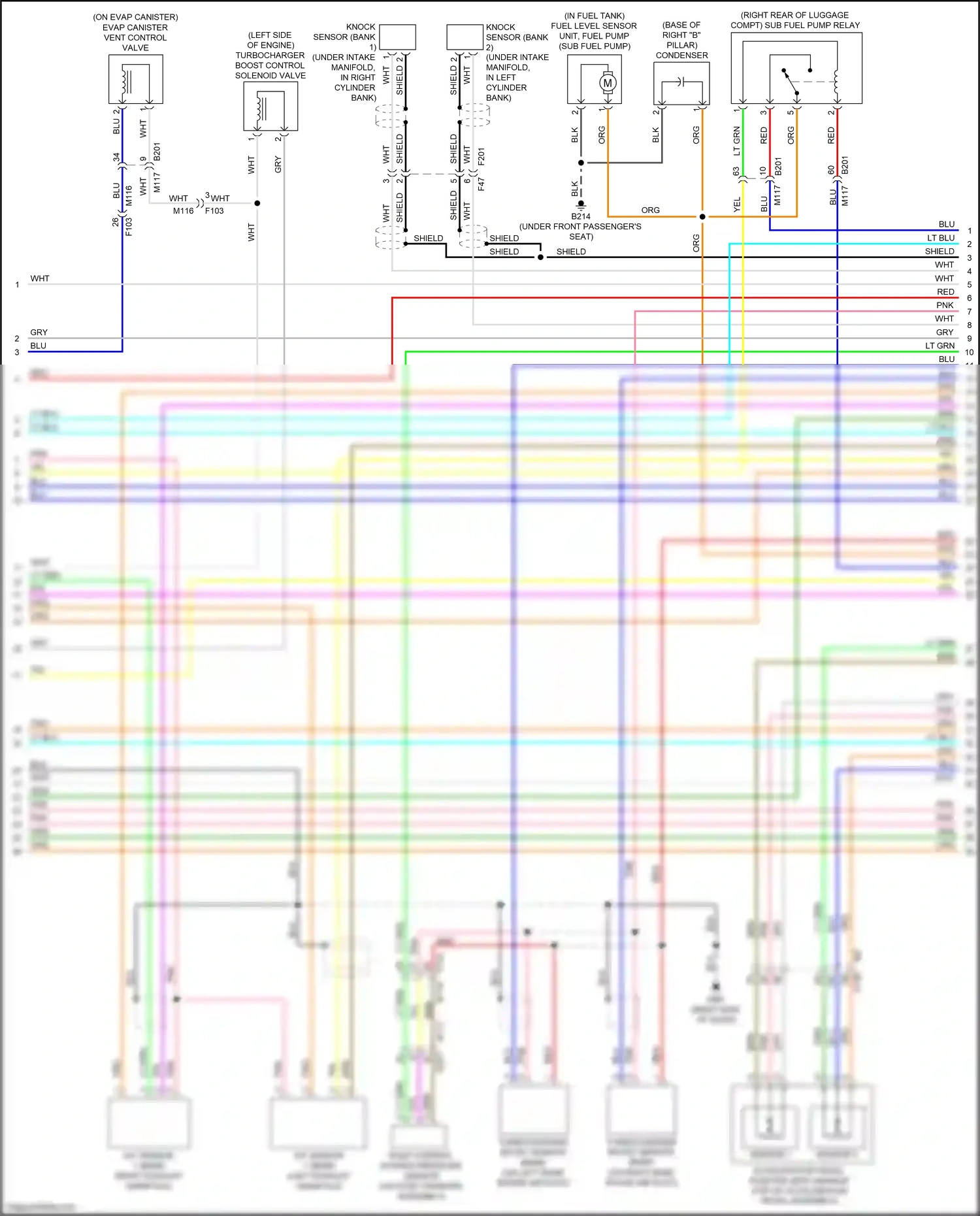 Wiring diagram evap control system pressure sensor for Nissan GT-R I facelift 2 (2014-2016) (1 of 1)