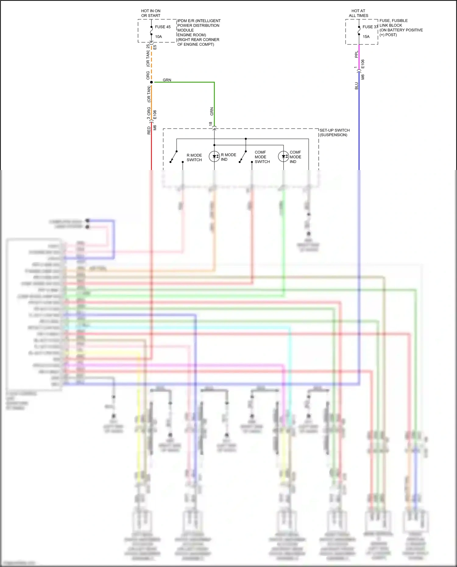 Wiring diagram front vertical g sensor for Nissan GT-R I facelift 2 (2014-2016) (1 of 1)
