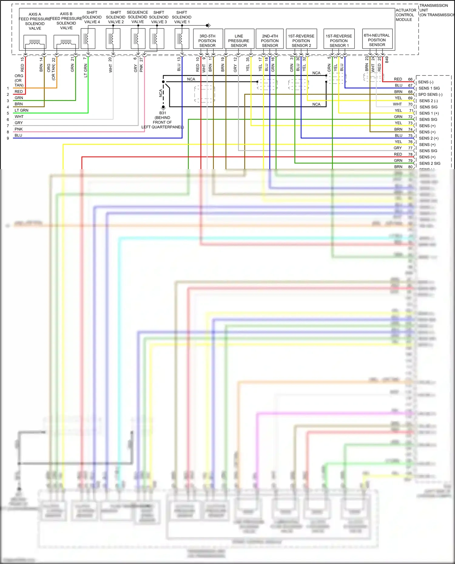 Wiring diagram position sensor for Nissan GT-R I facelift 2 (2014-2016) (1 of 1)