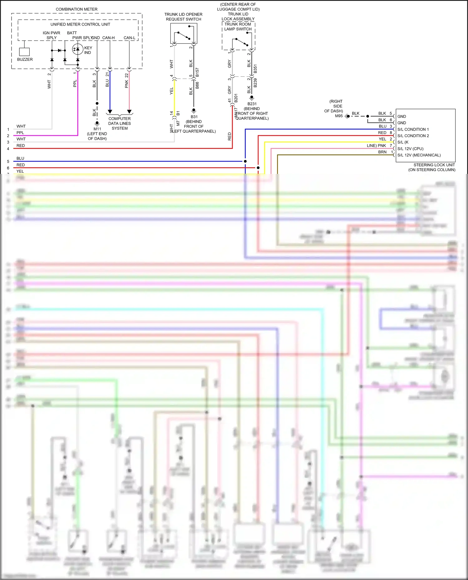 Wiring diagram push button ignition switch for Nissan GT-R I facelift 2 (2014-2016) (1 of 10)
